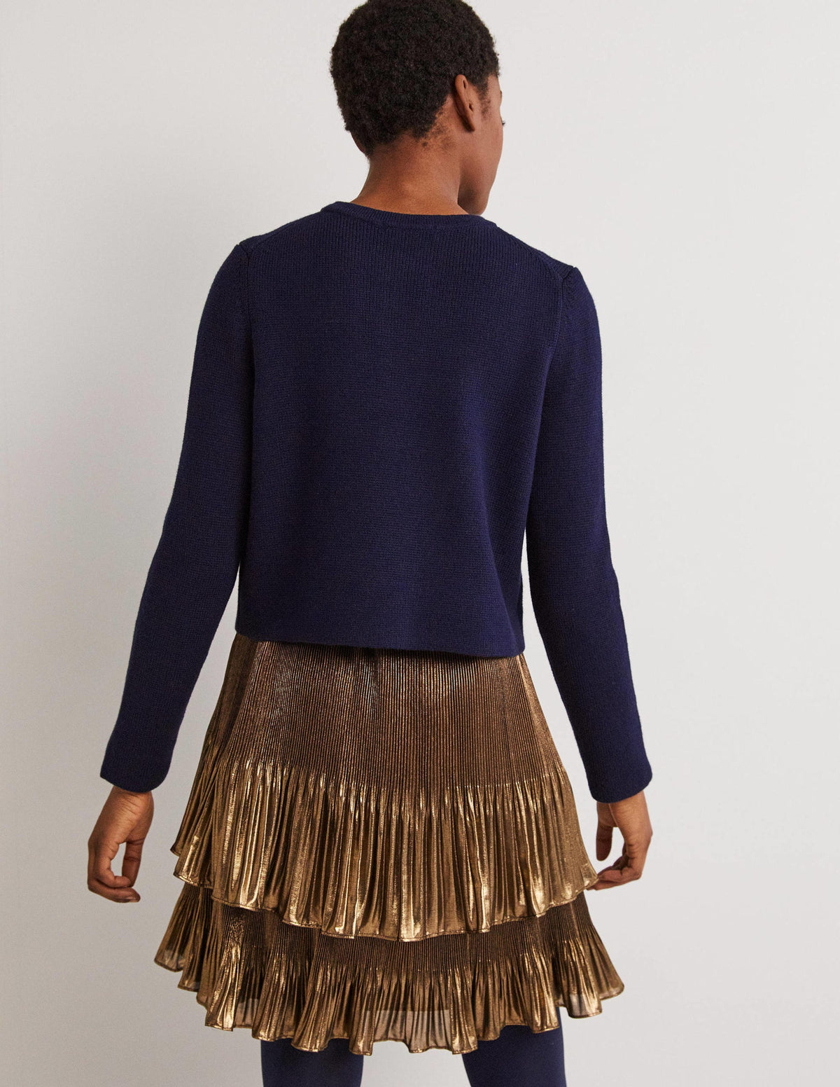 Embellished Knitted Jacket-Navy, Embellished Bees-3