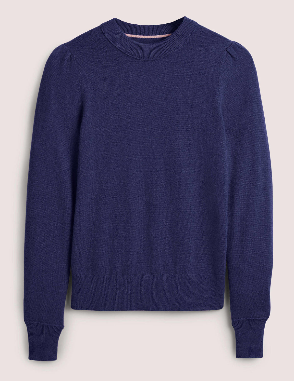 Cashmere Puff Shoulder Jumper-Navy-6