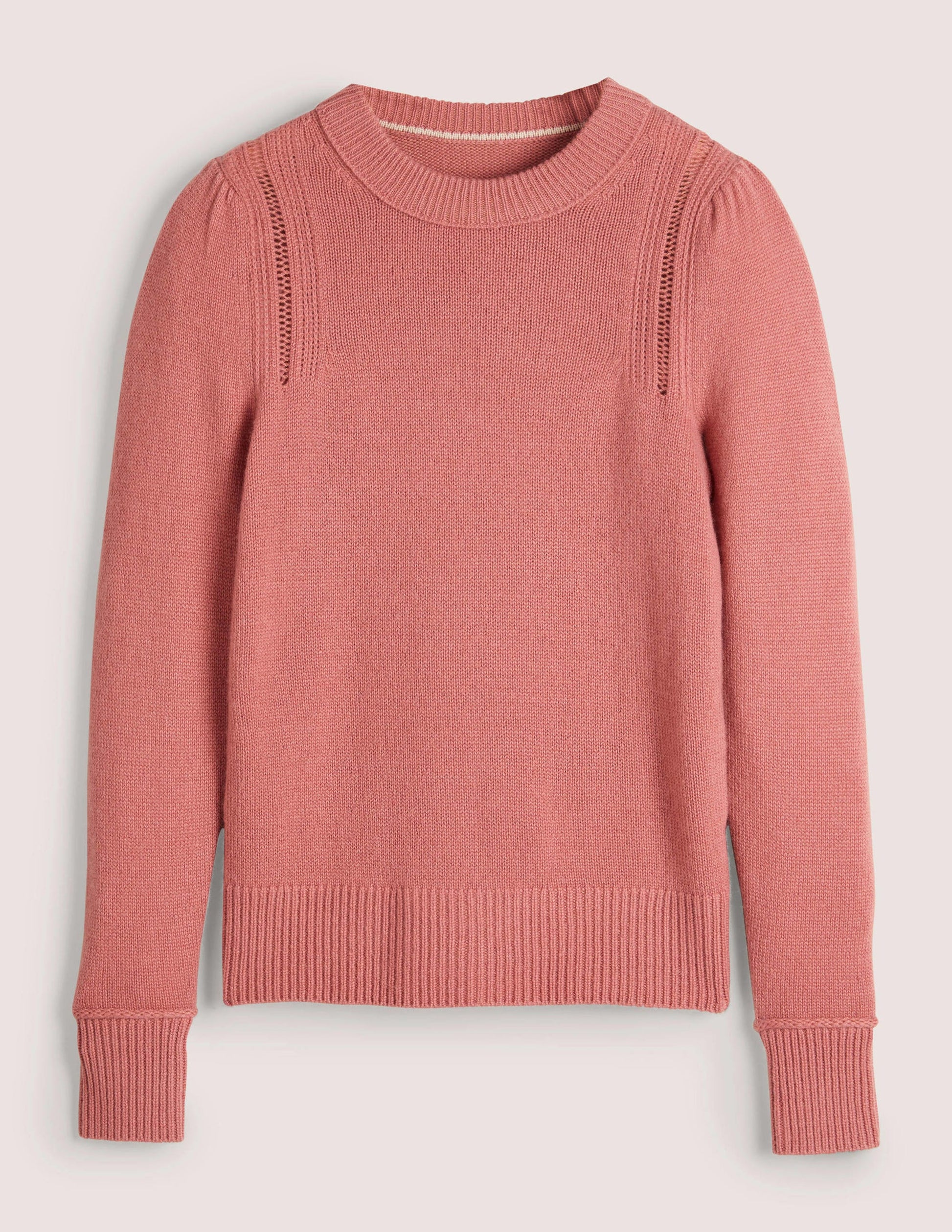 Luftiger Kaschmirpullover-Staubrot Melange-6