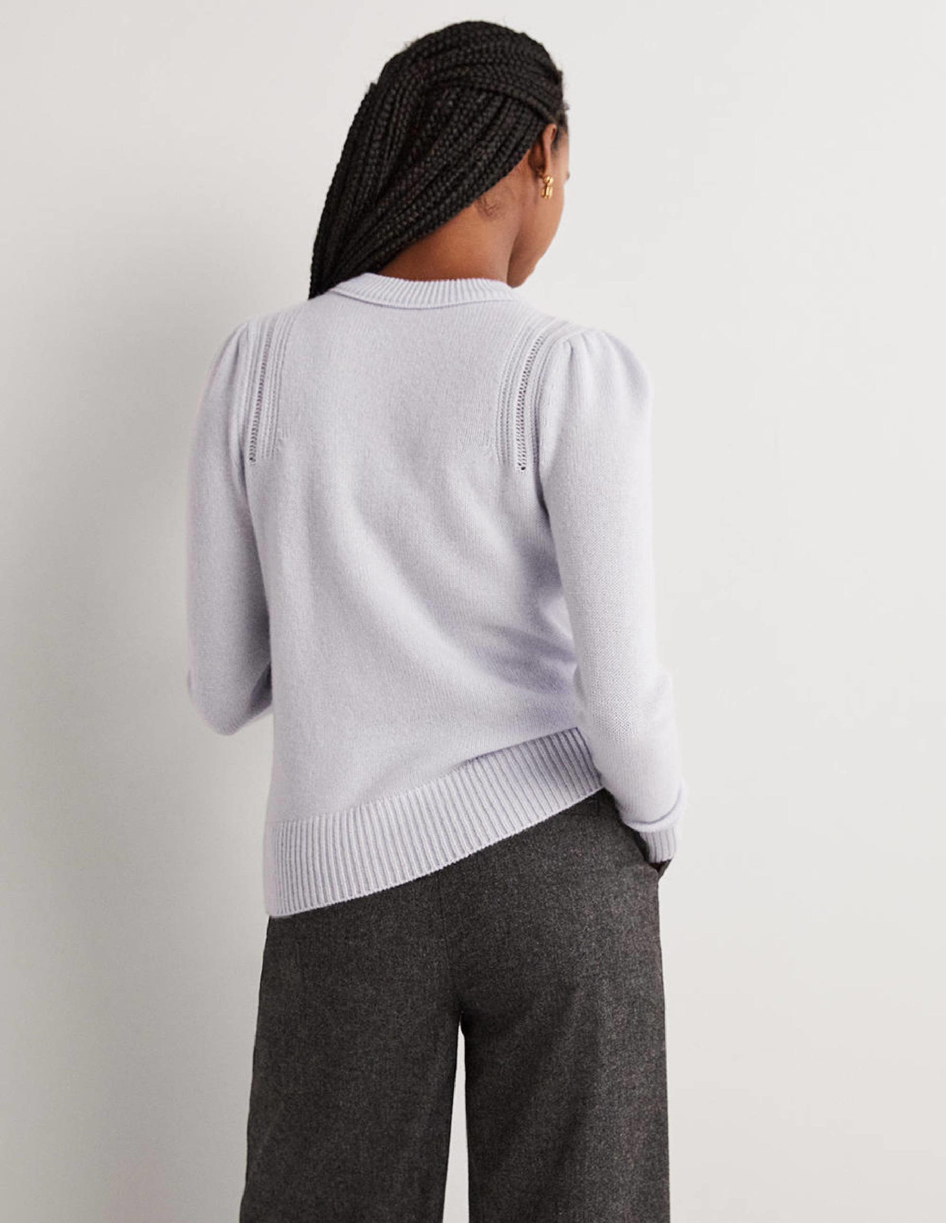 Luftiger Kaschmirpullover-Helles Himmelblau-3
