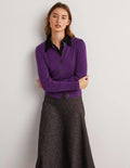Cardigan en cachemire-Violet impérial
