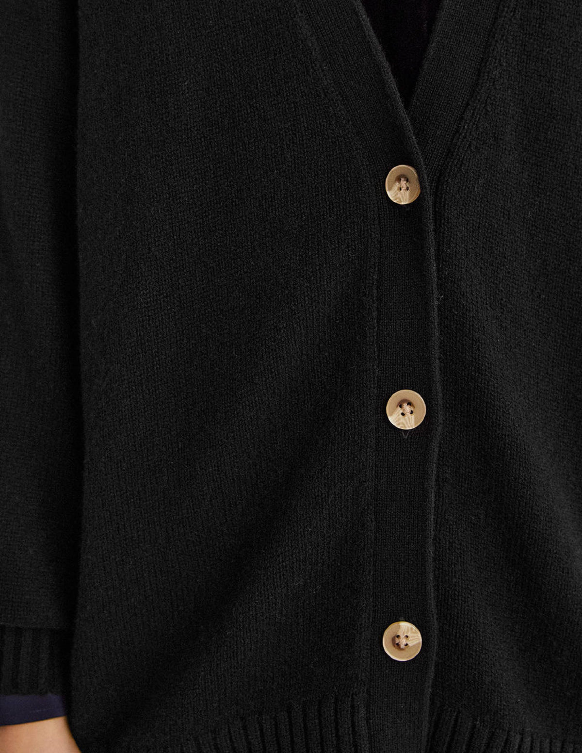 Gilet long en cachemire-Noir-2