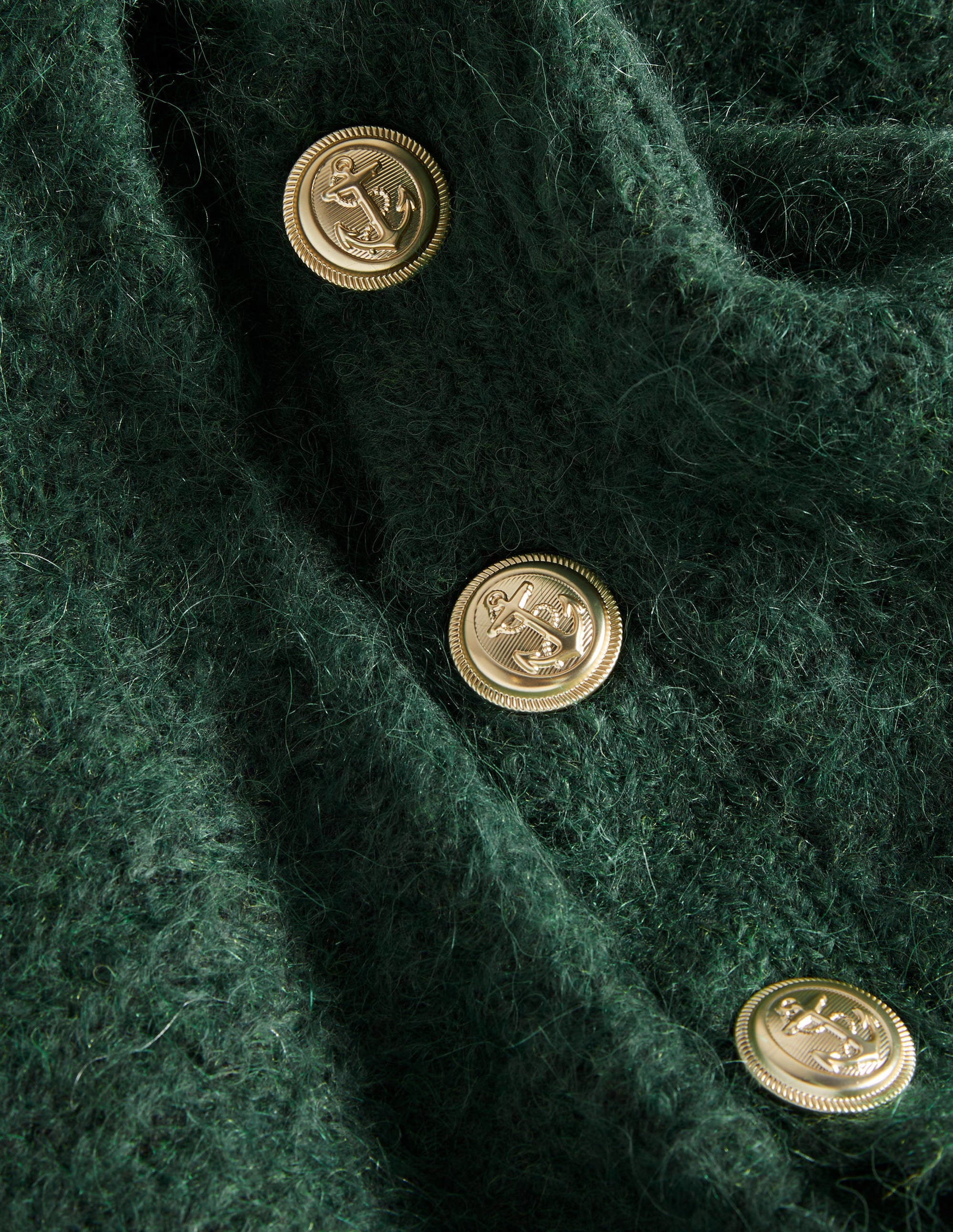 Rippstrickpullover mit Knöpfen an der Schulter-Jägergrün - Image 8