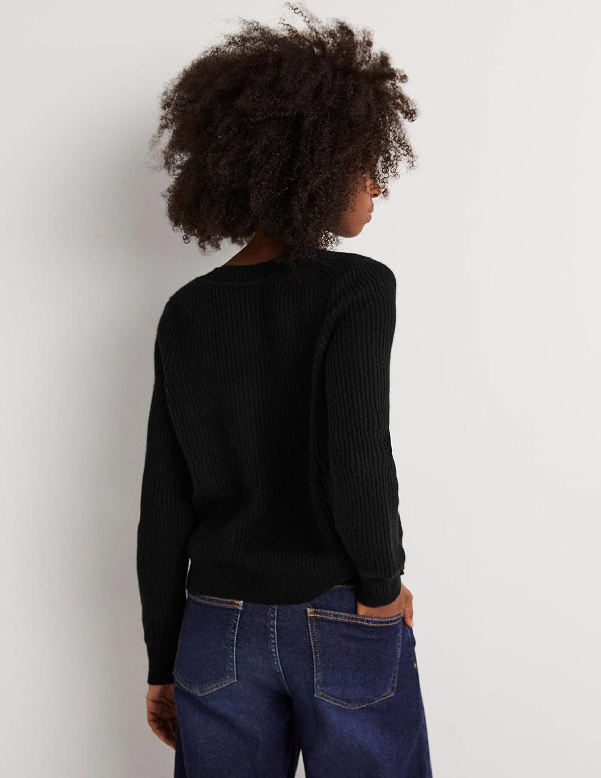 Kaschmirpullover mit Rundhalsausschnitt-Schwarz - Image 3