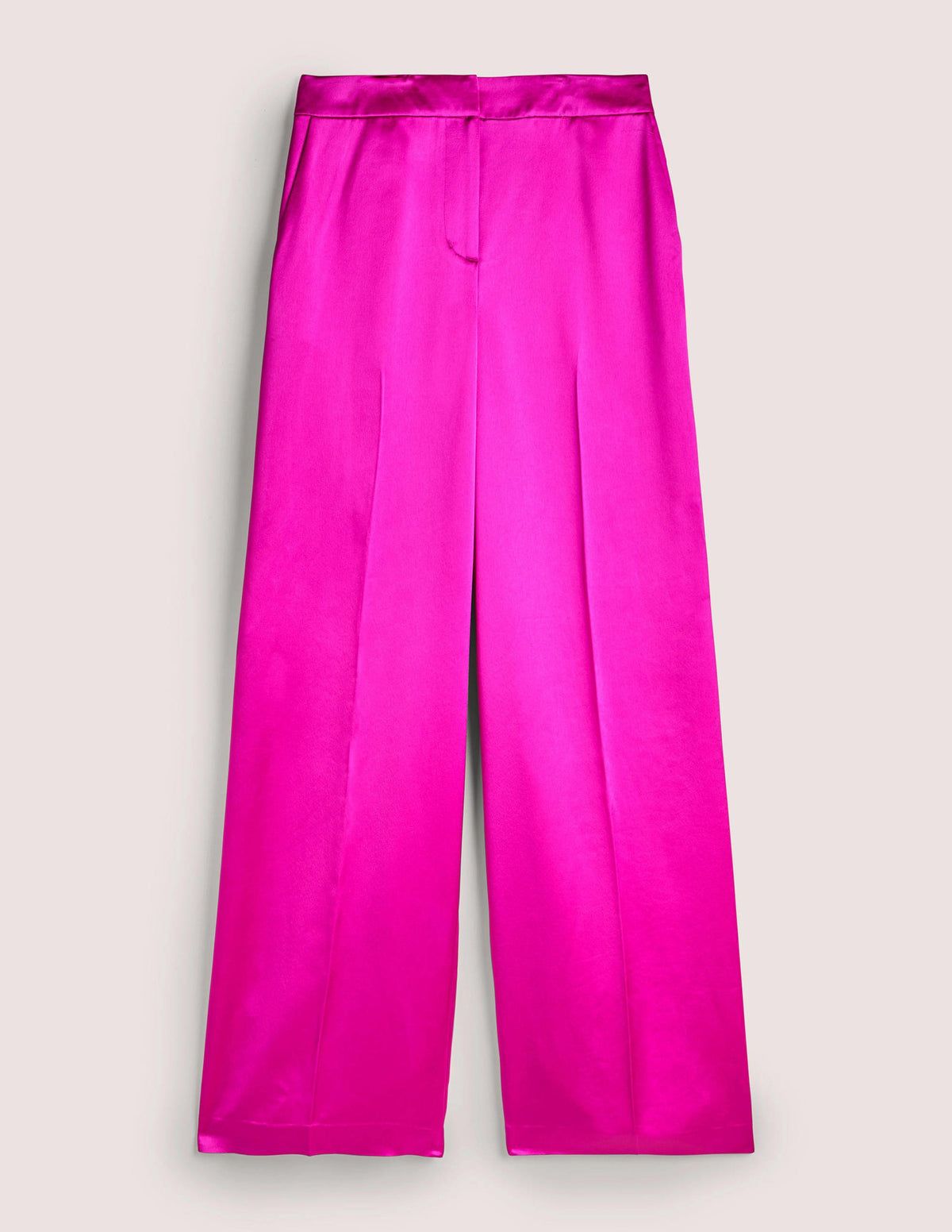 Satinhose mit weitem Bein-Fuchsie, Satin-5