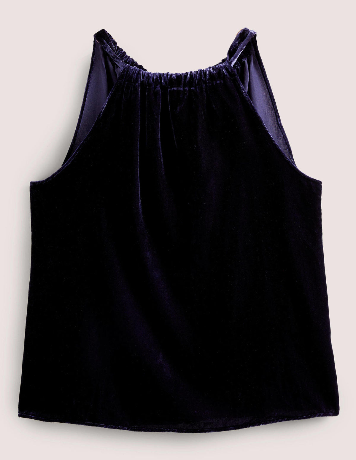 Top dos-nu en velours-Bleu marine-6