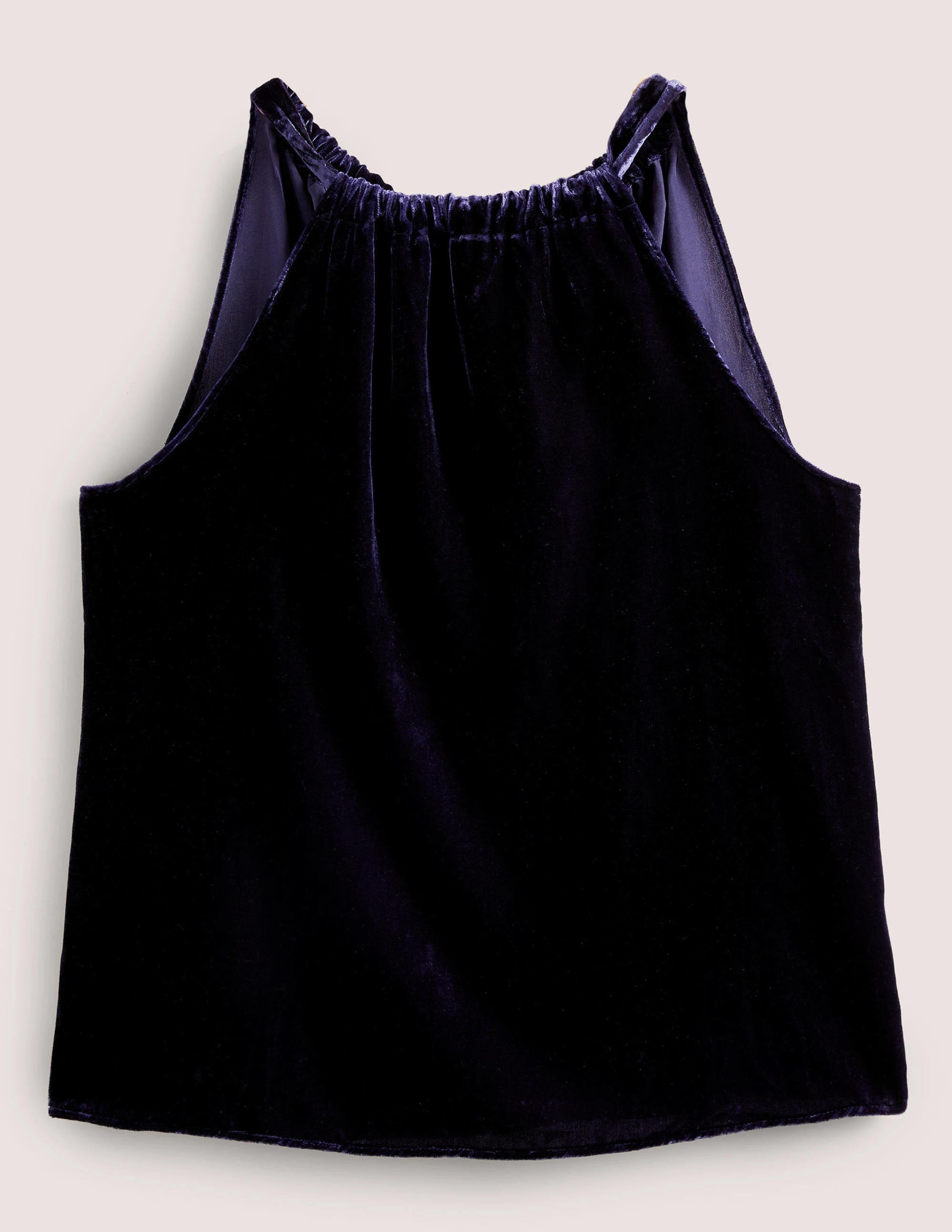 Top dos-nu en velours-Bleu marine - Image 6