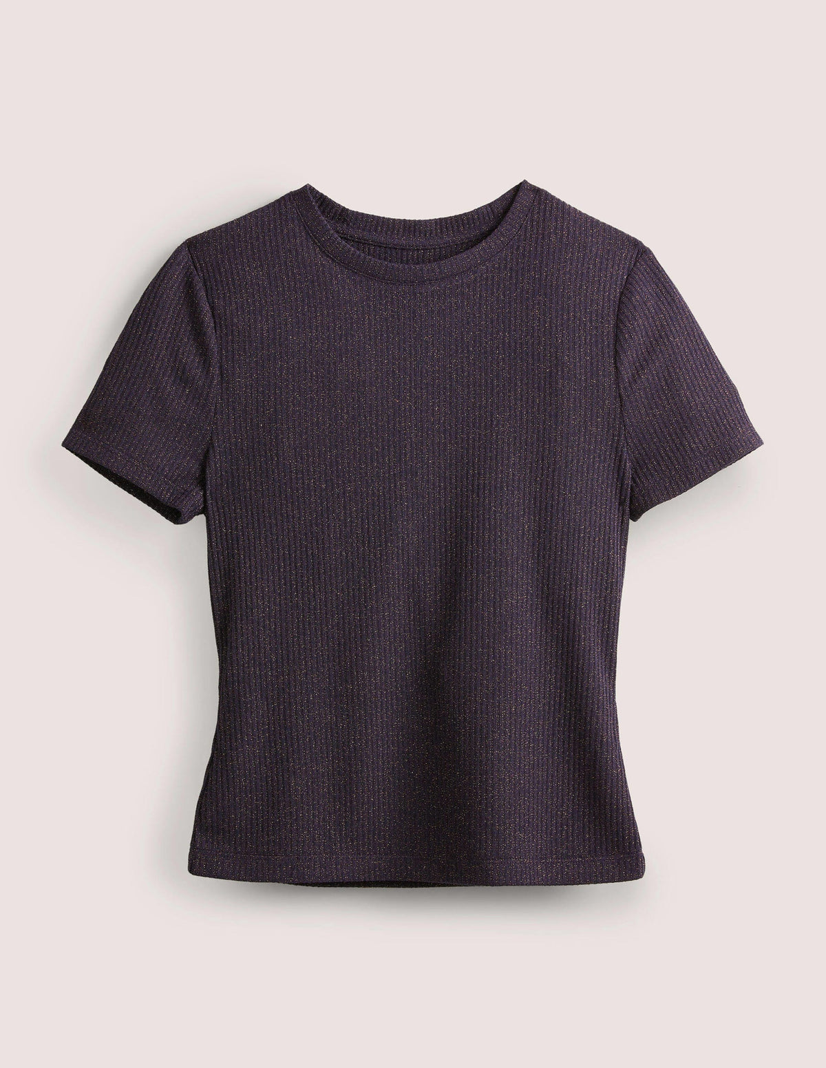 Vorgeschrumpftes Oberteil mit Glitzer-Navy, Kupferglitzer - Image 5