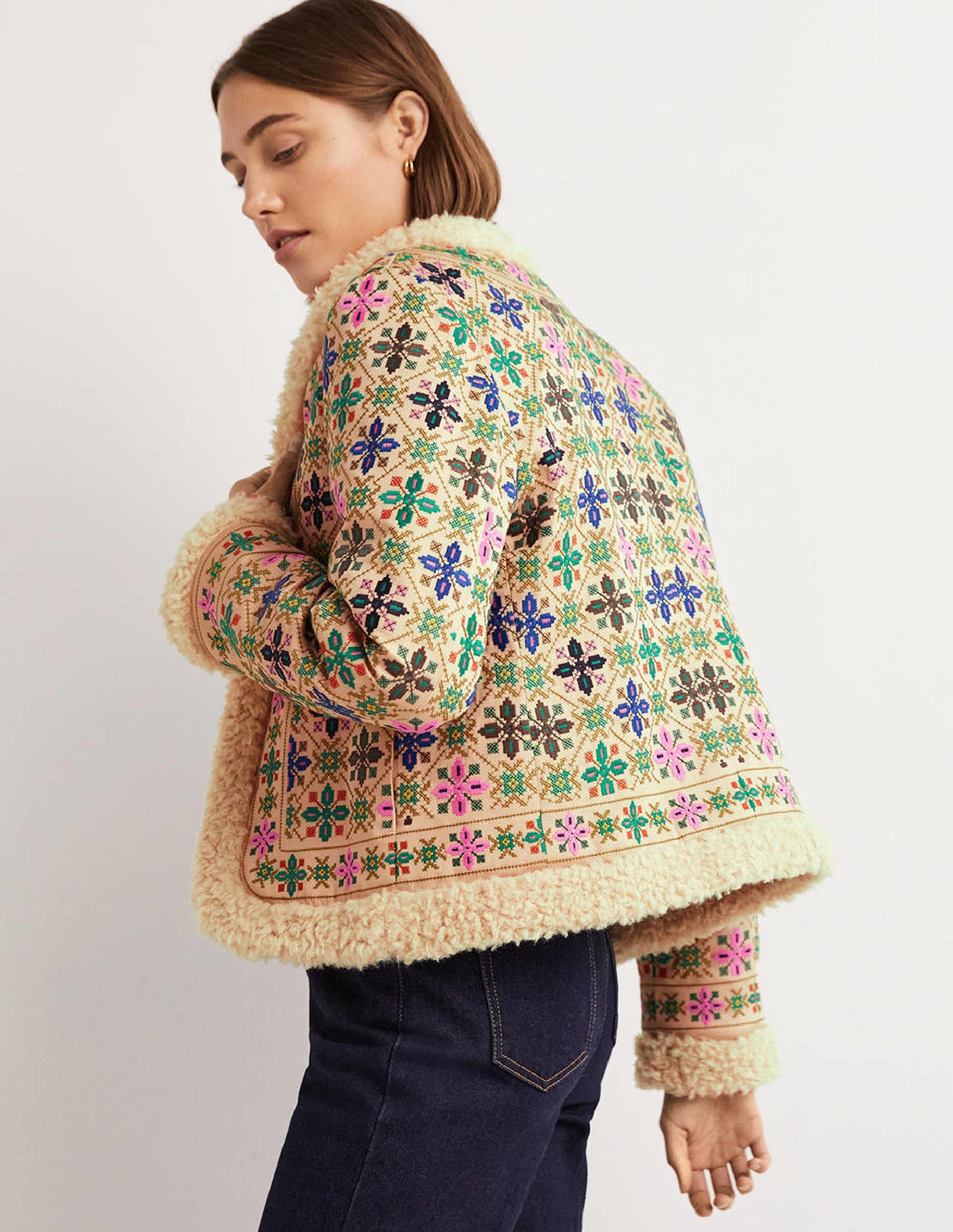 Jacke mit Lammfellimitat-Seilbraun-5