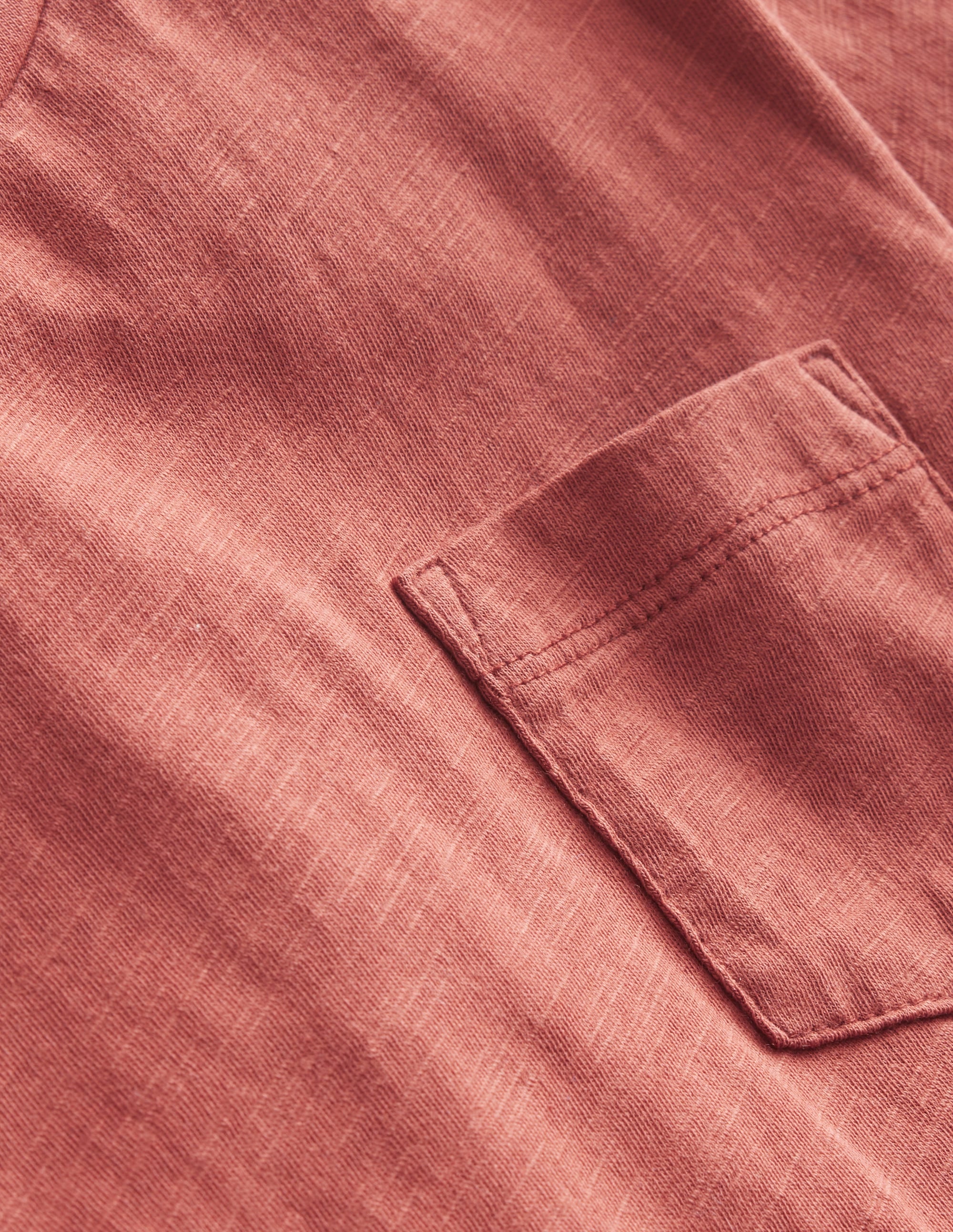 Long-sleeved Washed T-shirt-Roasted Chestnut Brown - Image 3