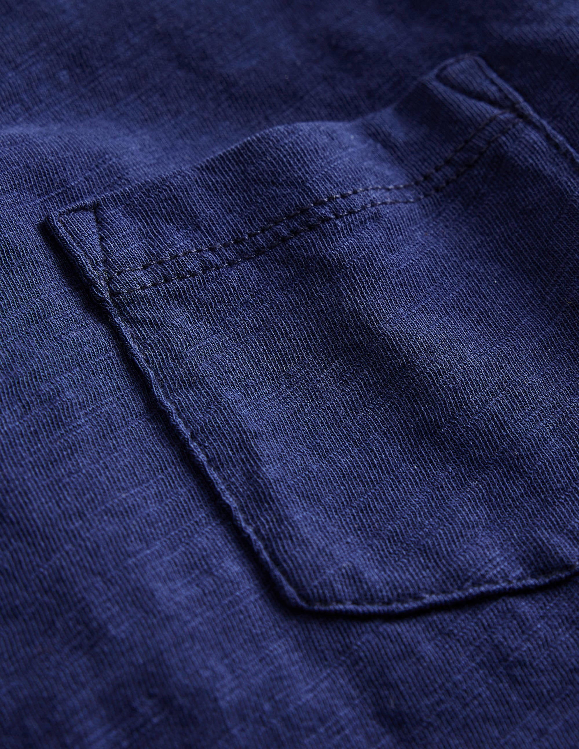 Long-sleeved Washed T-shirt-College Navy - Image 3