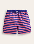 Short de bain-Rayé azalée et azurant