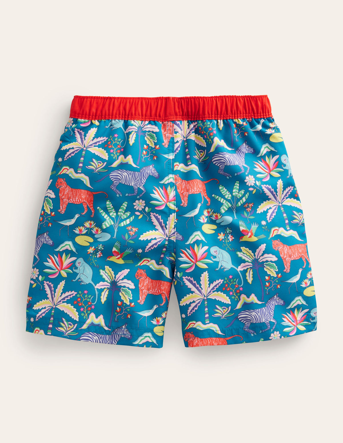 Short de bain-Motif Tropical Garden bleu des îles-2