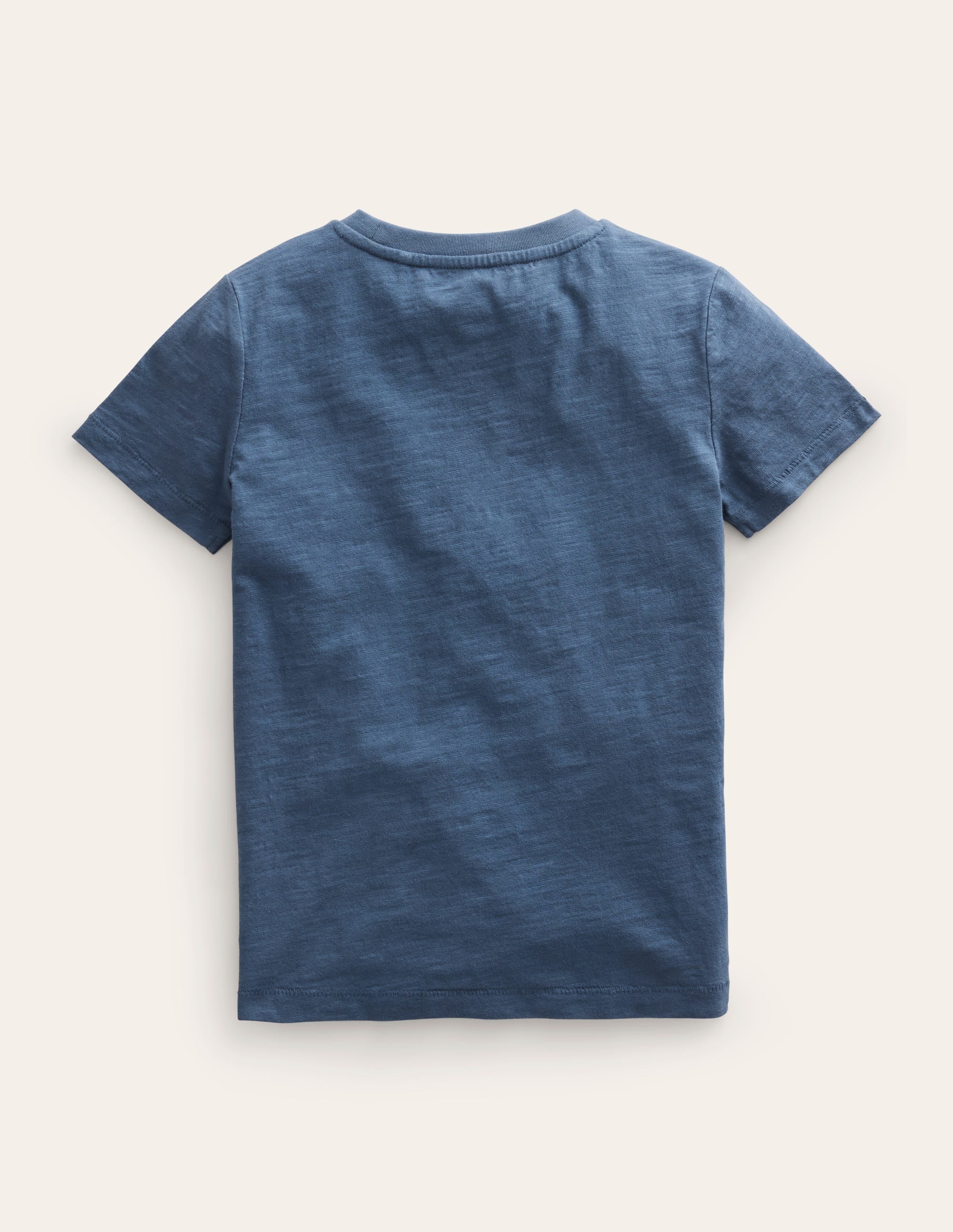 Vorgewaschenes Flammgarn-T-Shirt-Roboterblau - Image 2