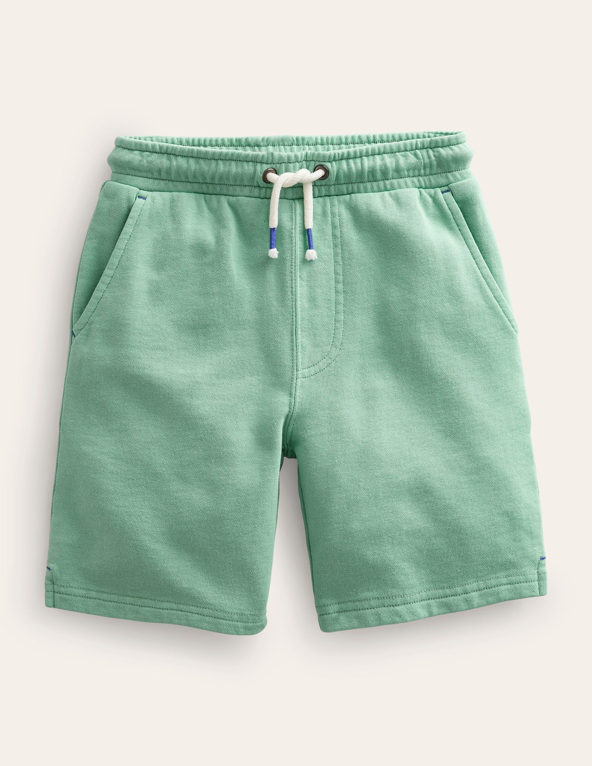 Stückgefärbte Baumwollshorts-Opalgrün - Image 1
