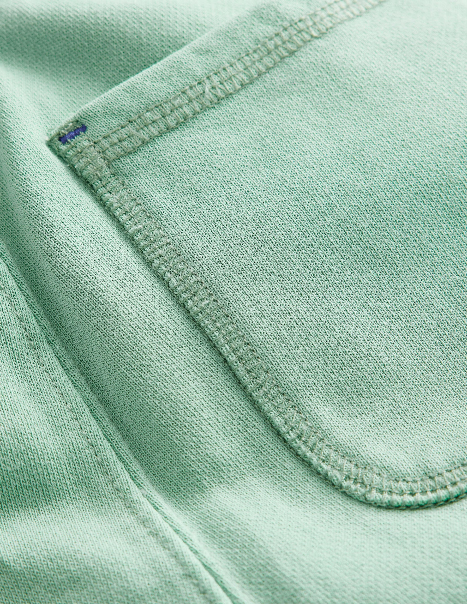 Stückgefärbte Baumwollshorts-Opalgrün-3