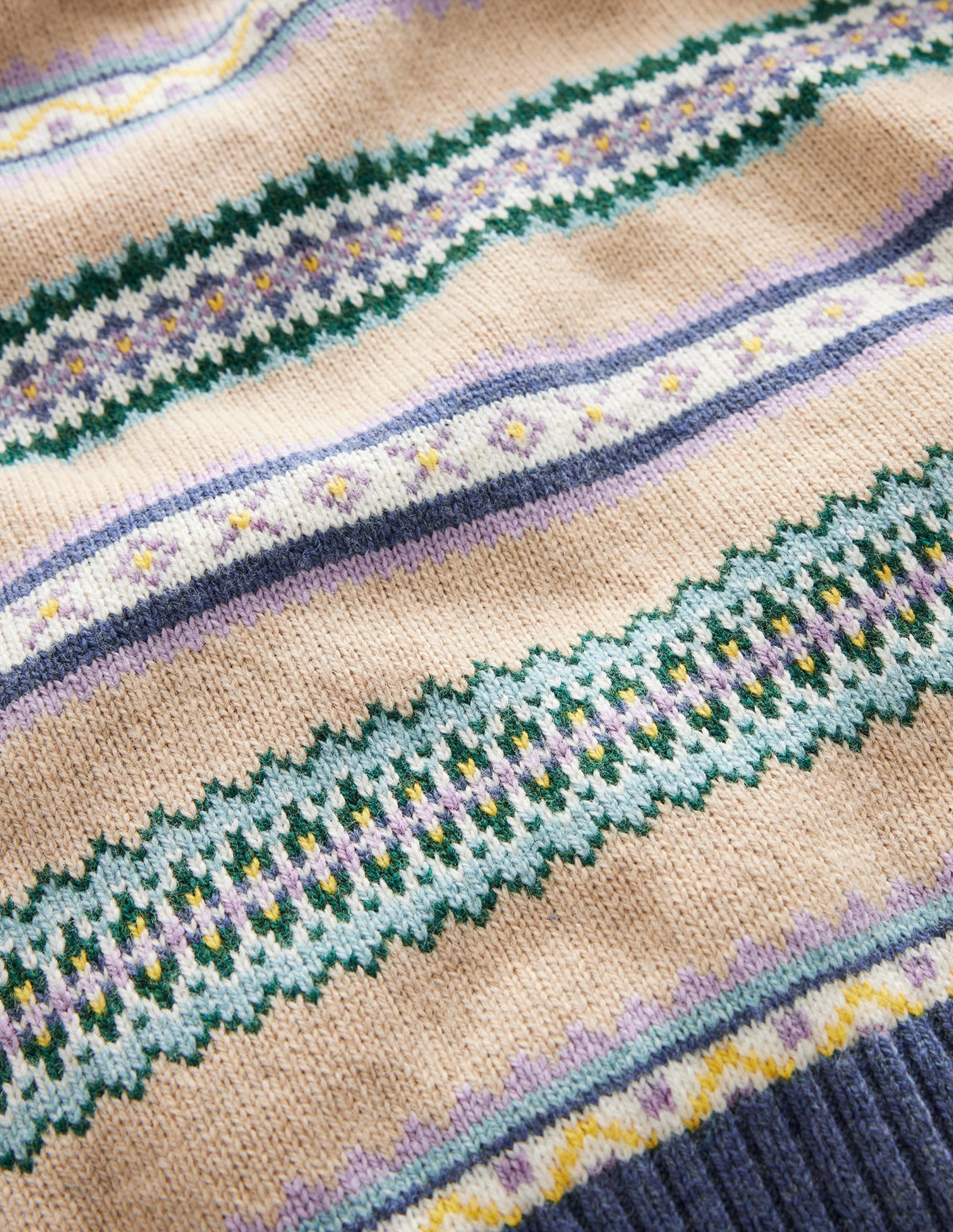 Gestreifter Fair-Isle-Pullover mit Rundhalsausschnitt-Weich Bunt Gestreift - Image 3