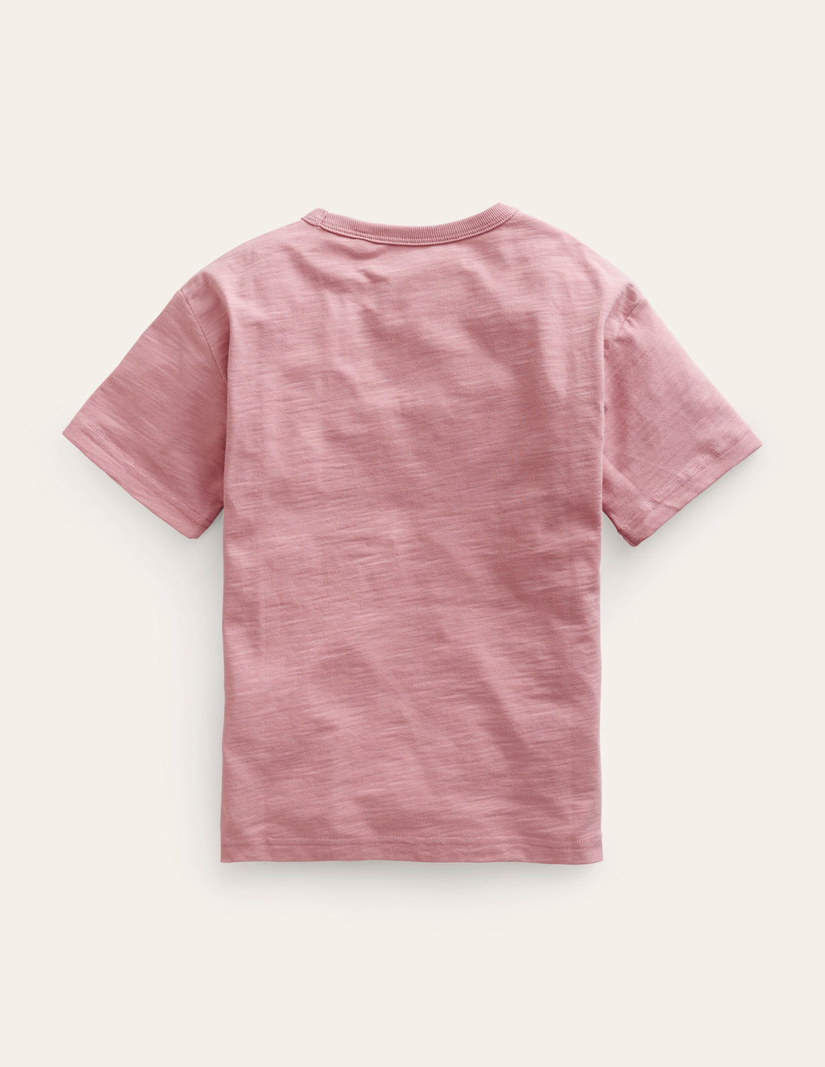 Lässiges T-Shirt mit Öko-Druck-Mandelrosa Protect-2