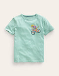 T-shirt à logo recto verso-Vert jungle