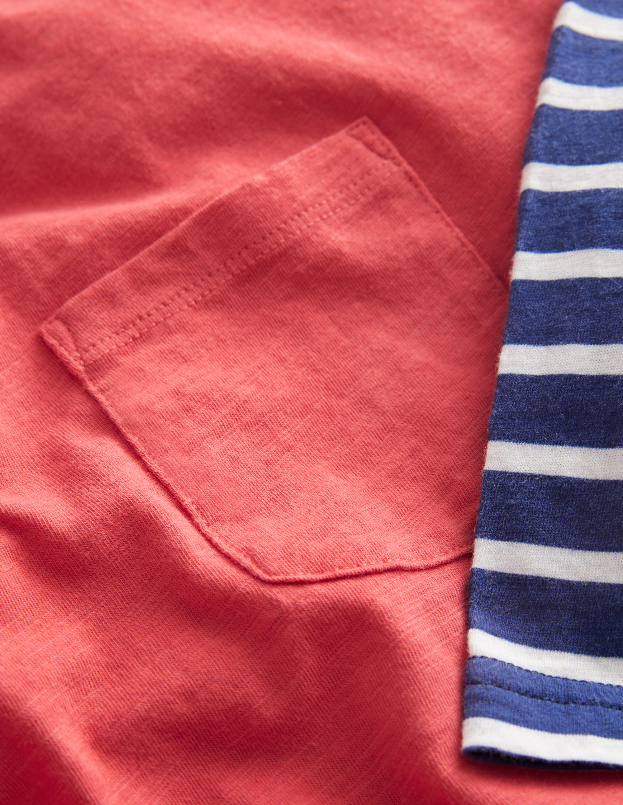 T-shirt manches longues à effet superposé-Rouge confiture - Image 3