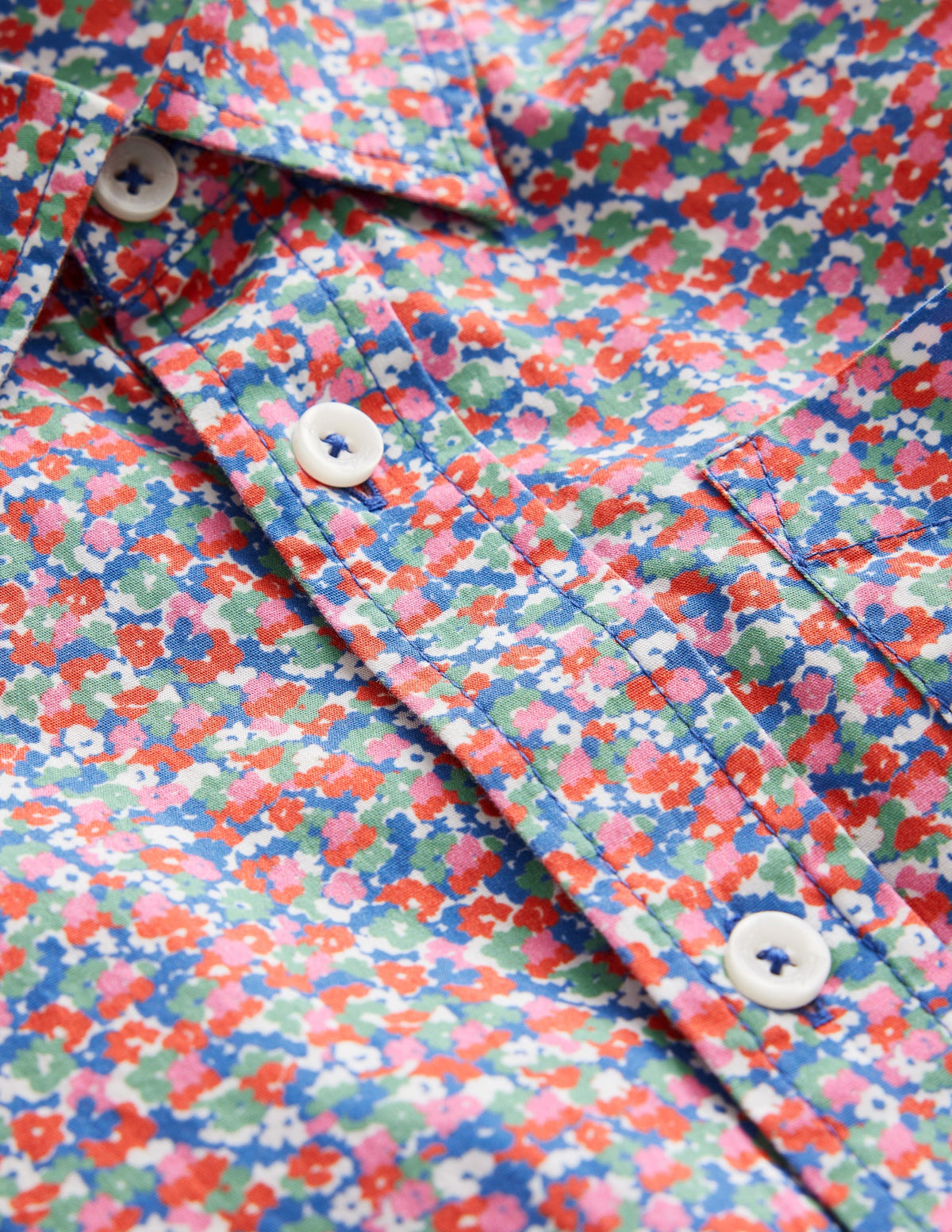 Chemise en coton-Motif floral micro multi - Image 3