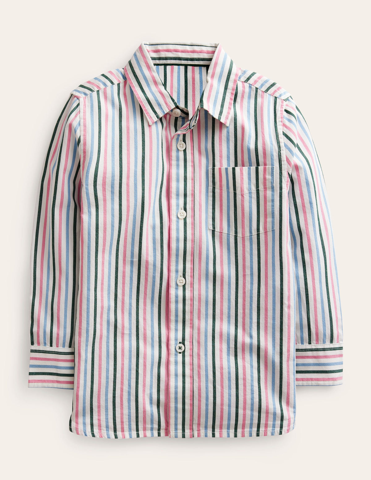 Chemise en coton-Rayé multi - Image 1