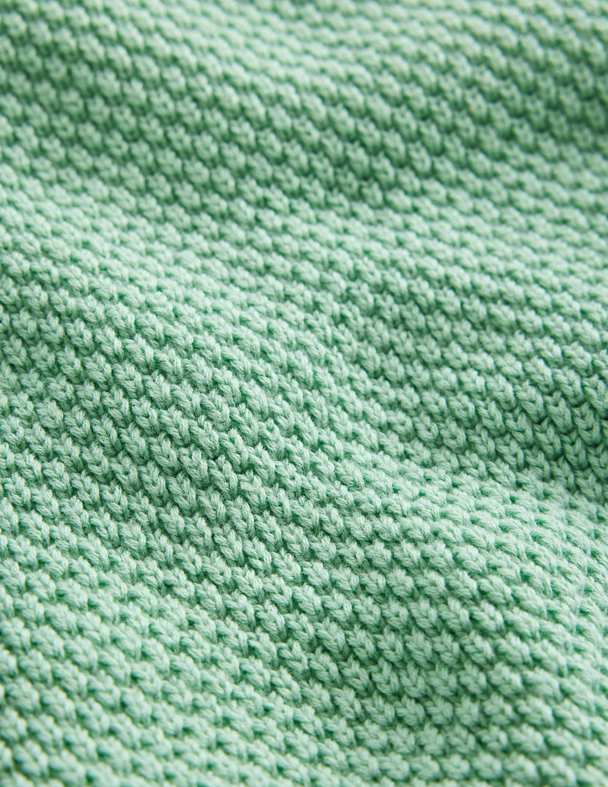 Grob gestrickter Baumwollpullover-Opalgrün - Image 3