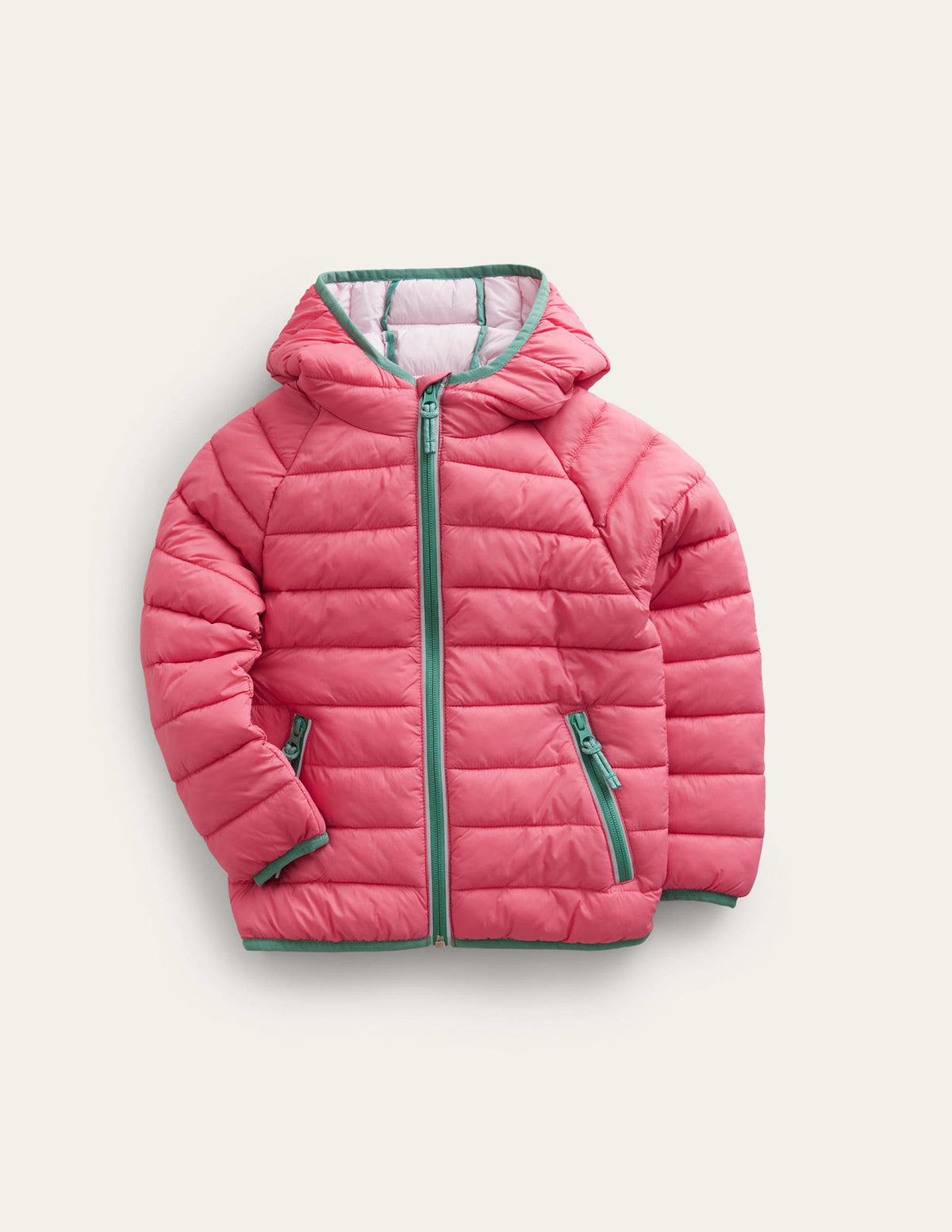 Bequem verstaubare, wattierte Jacke-Rosarot - Image 1