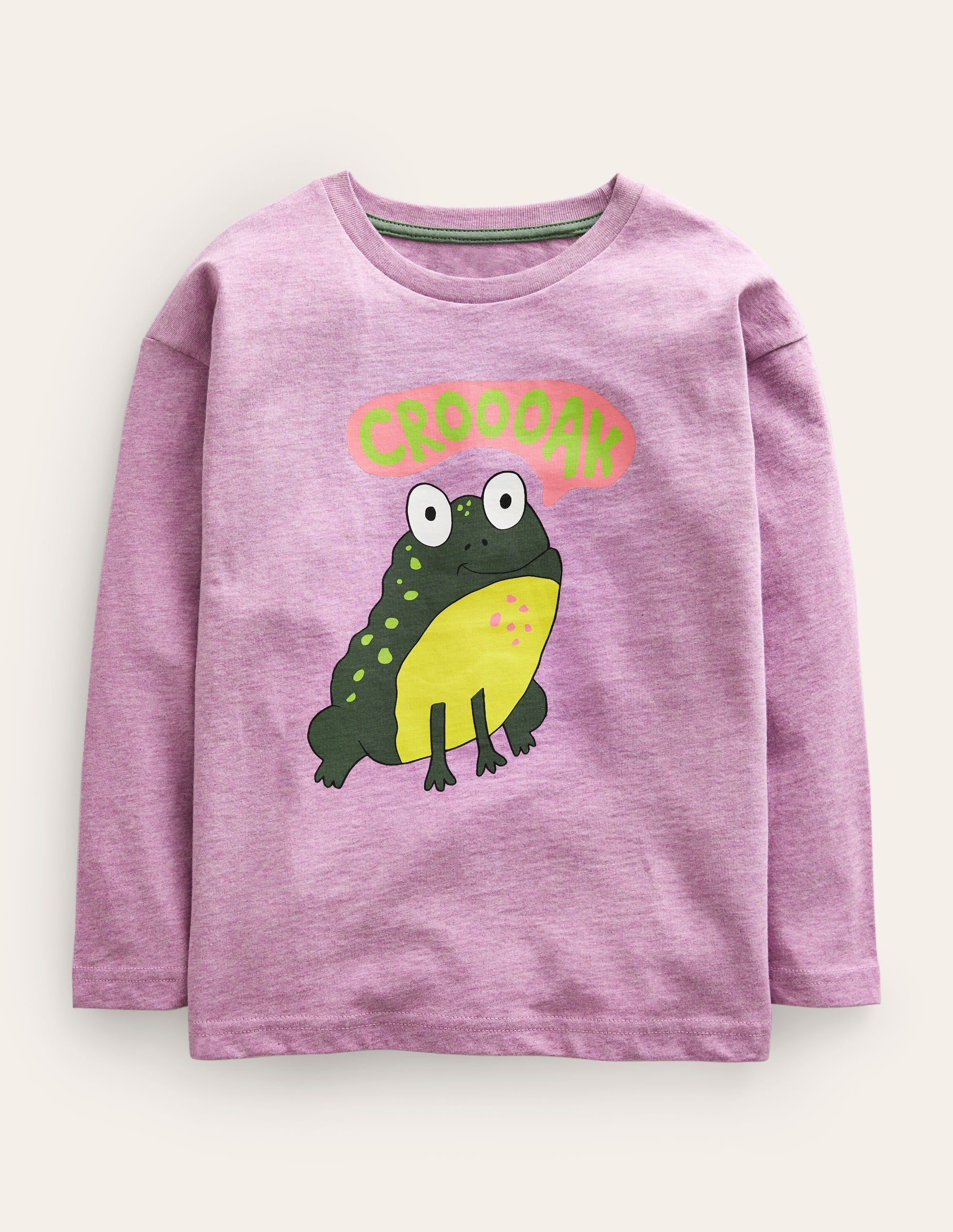 T-shirt décontracté à motif grenouille-Grenouille violet - Image 1