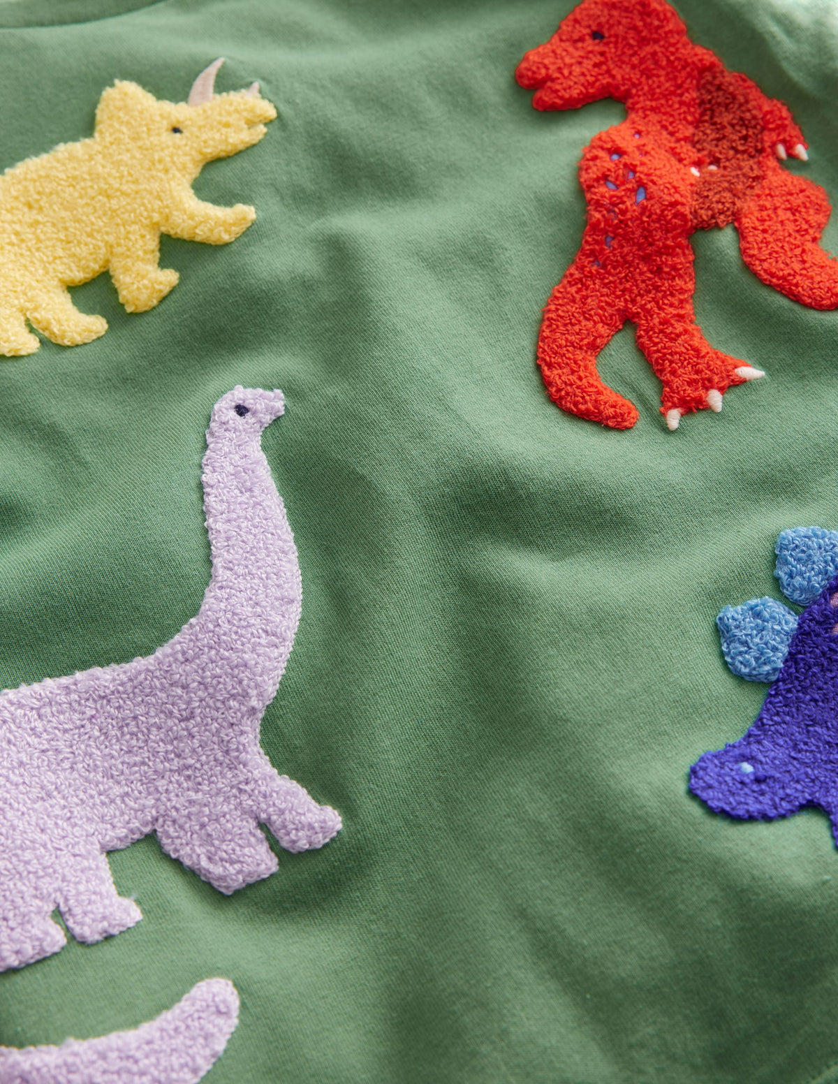 Dino-T-Shirt aus Bouclé-Rosmaringrün Dinosaurier - Image 3