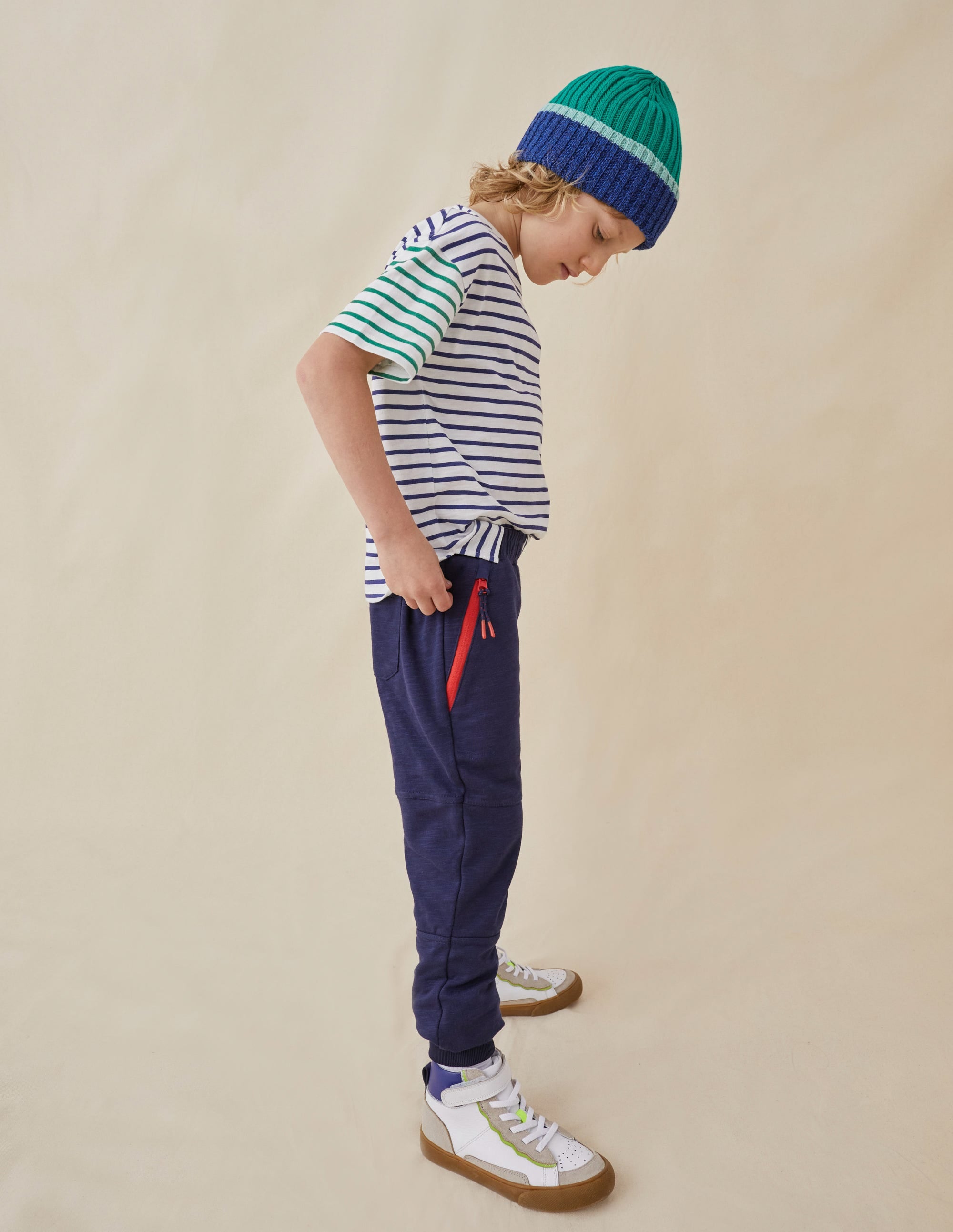 Jogginghose mit verstärktem Knie-Schuluniform-Marineblau - Image 4