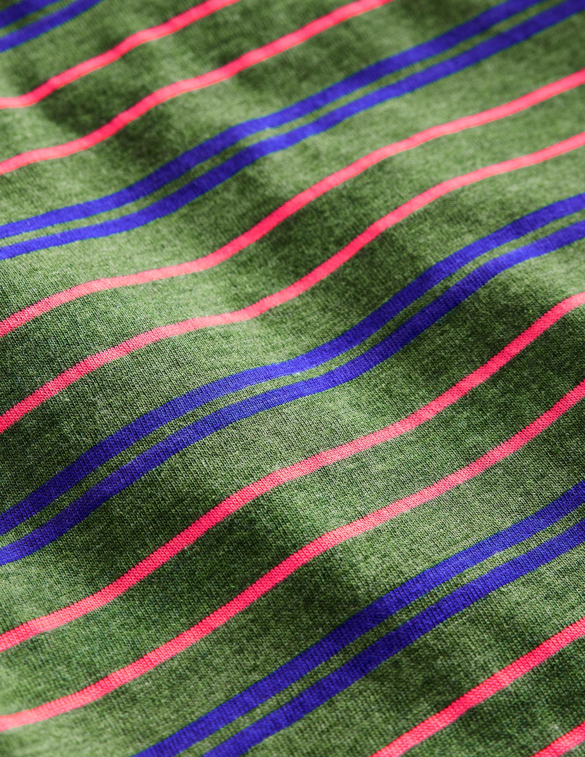 T-shirt fluo à manches longues-Vert chiné/Rose fluo - Image 3