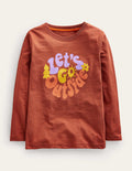 T-Shirt mit Spruch-Kastanienbraun
