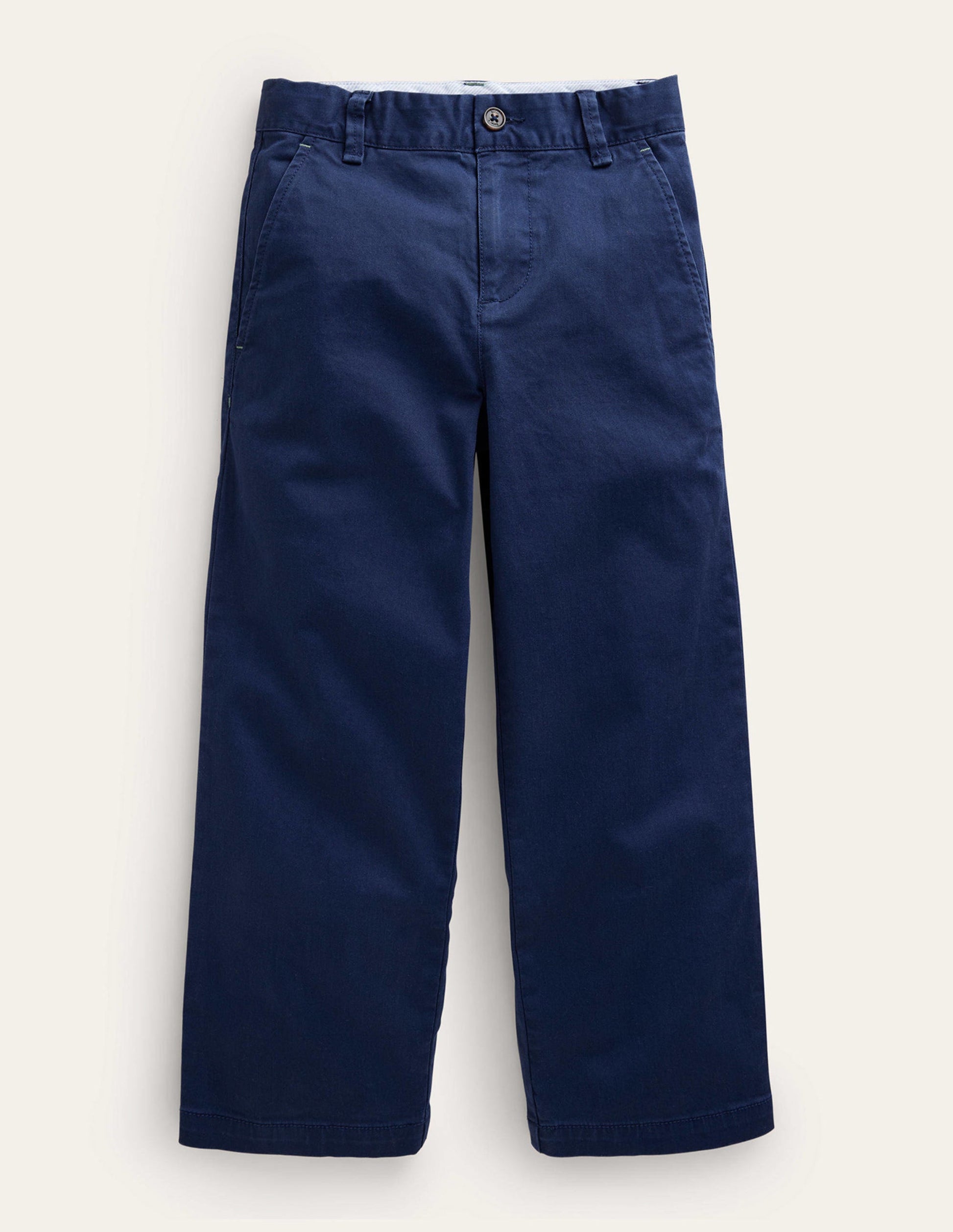 Chinohose mit weitem Bein-Schuluniform-Marineblau-1