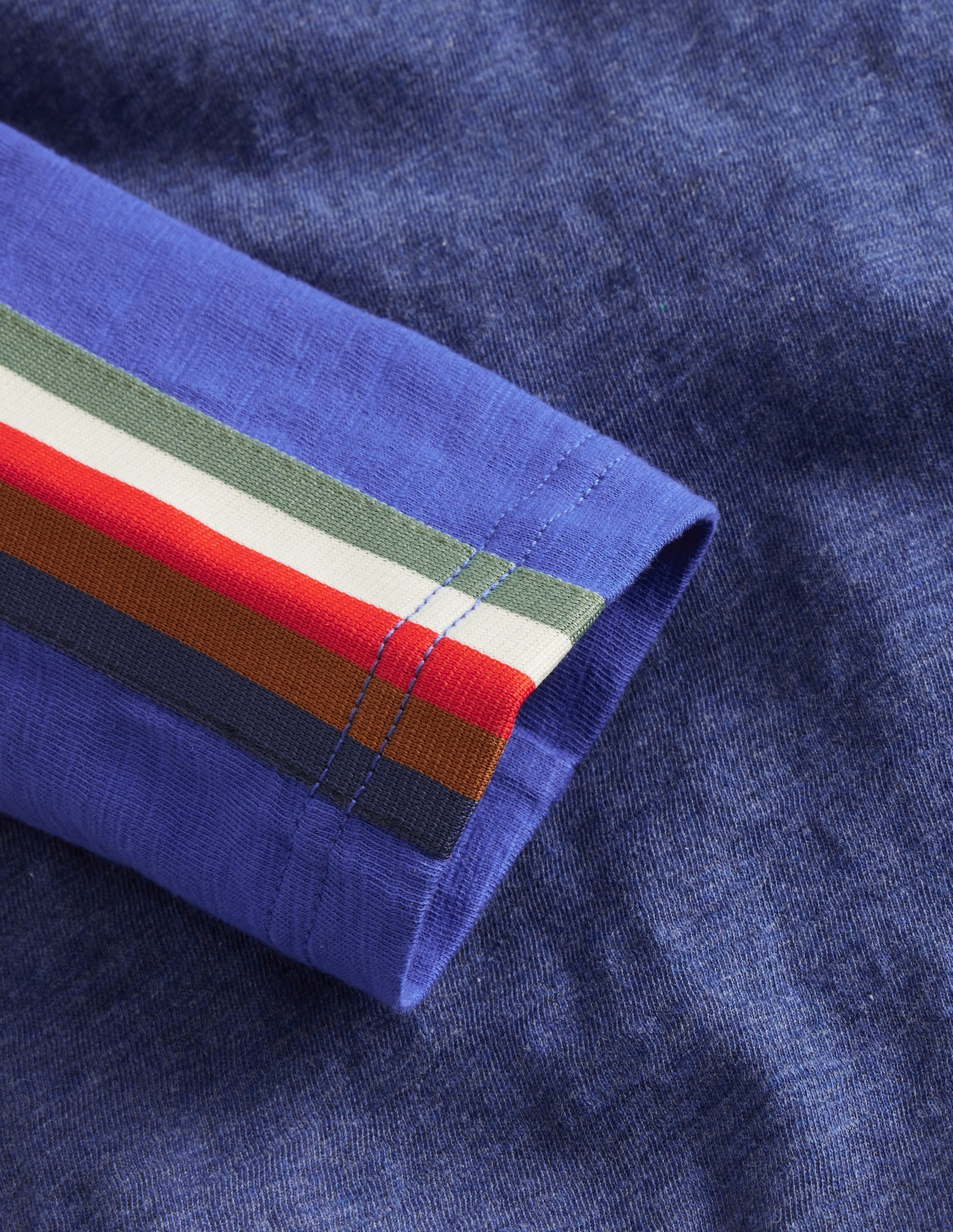 T-Shirt mit Raglanärmeln und Kapuze-Marineblau Meliert/Brillantblau - Image 3
