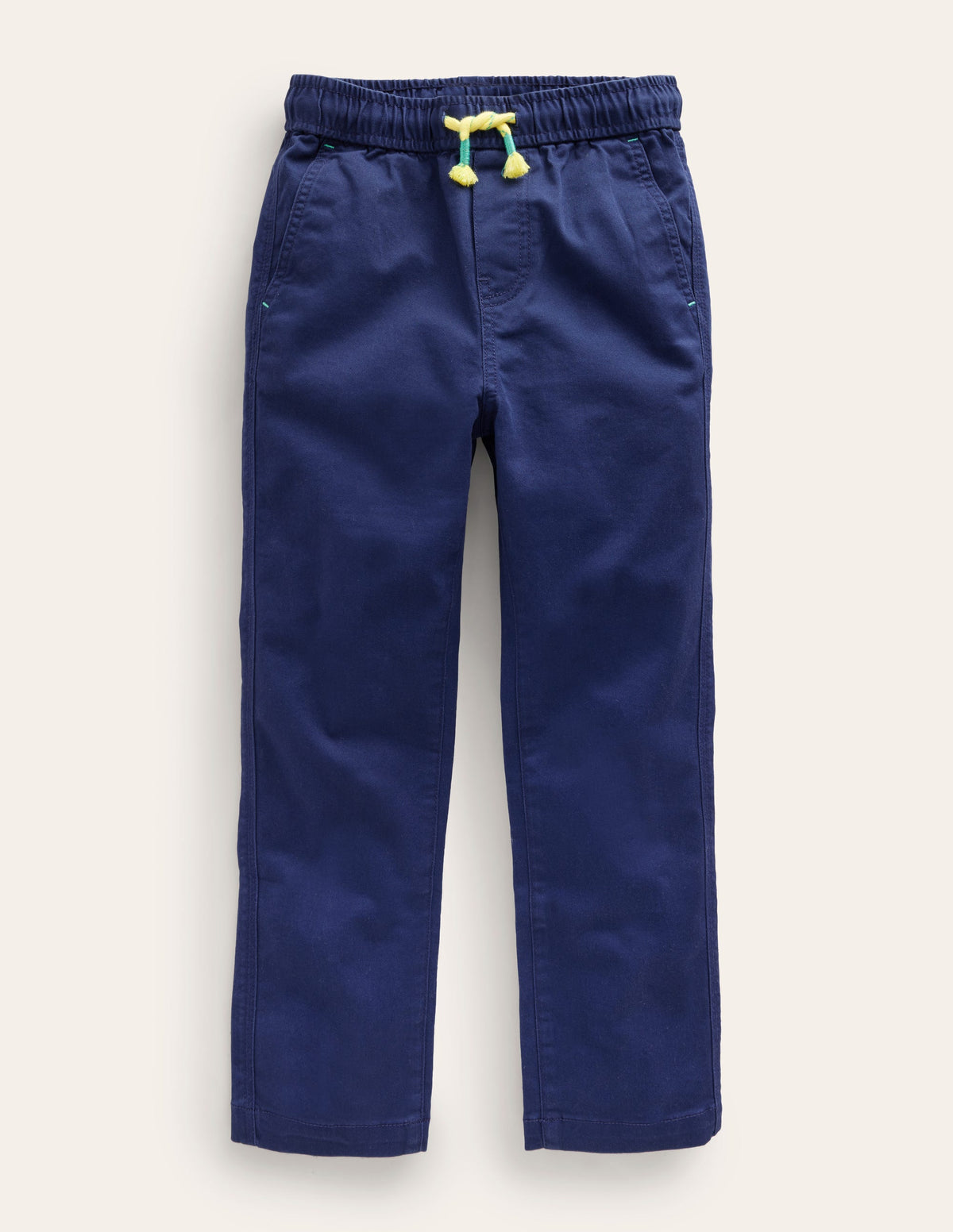 Schmal geschnittene Hose zum Hineinschlüpfen-Schuluniform-Marineblau Cord-1