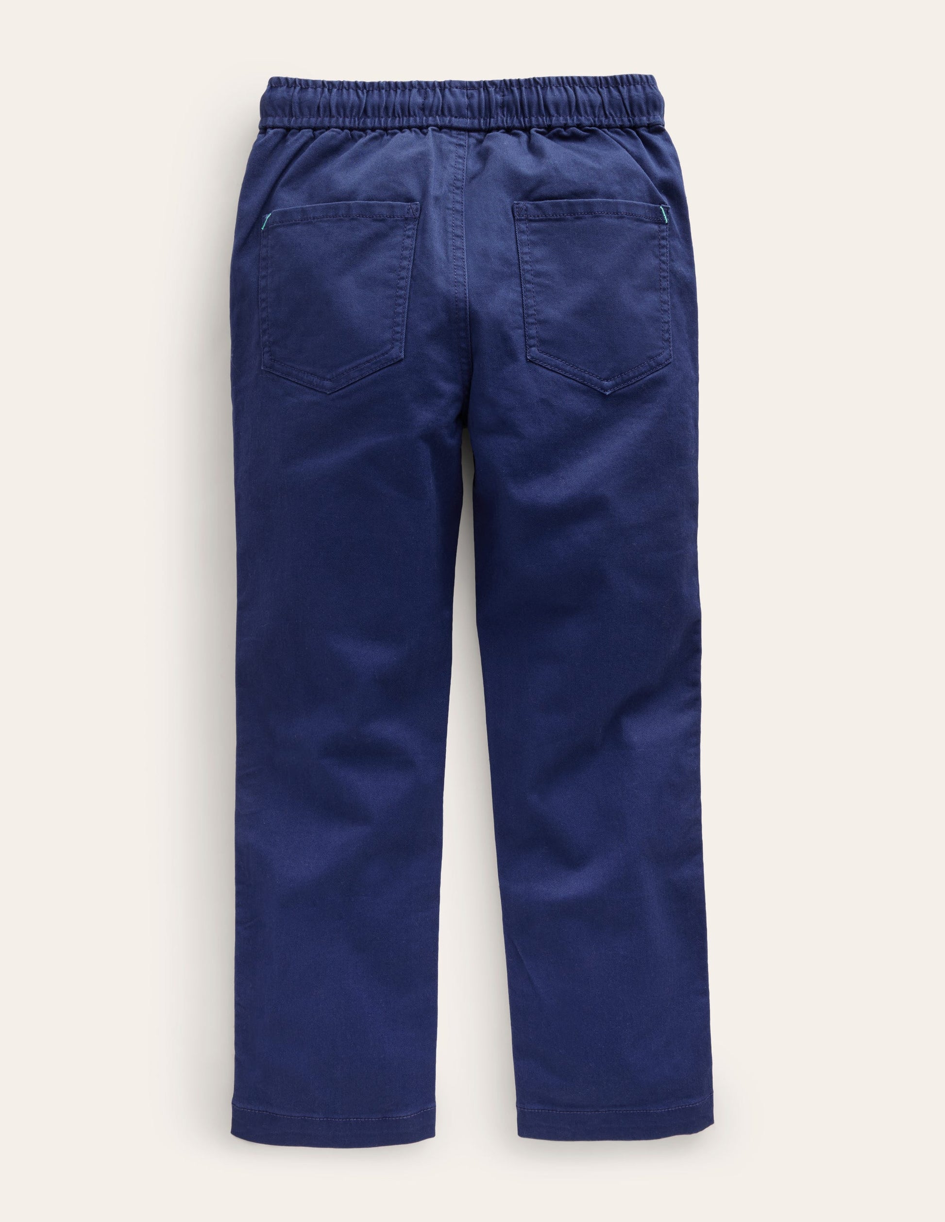 Schmal geschnittene Hose zum Hineinschlüpfen-Schuluniform-Marineblau Cord-2