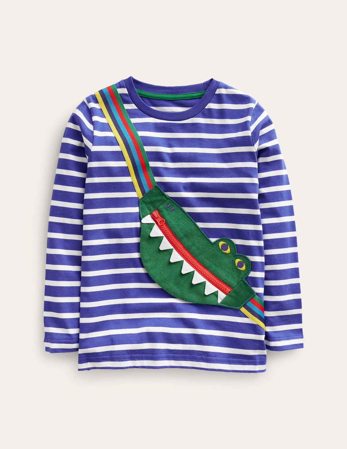 Novelty Bag T-shirt-Bluing/ Ivory Stripe - Image 1