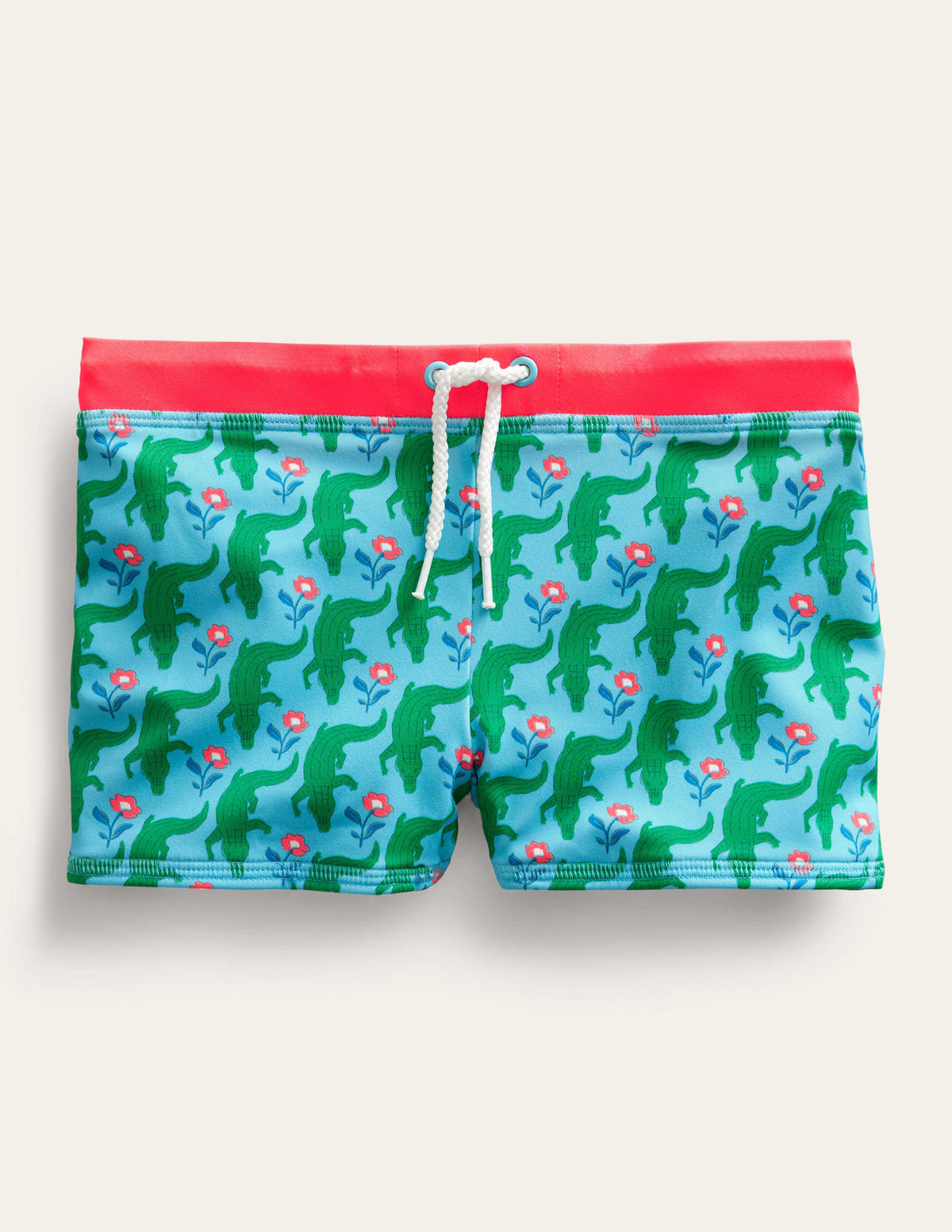 Badehose-Meerblau, Krokodilmuster - Image 1