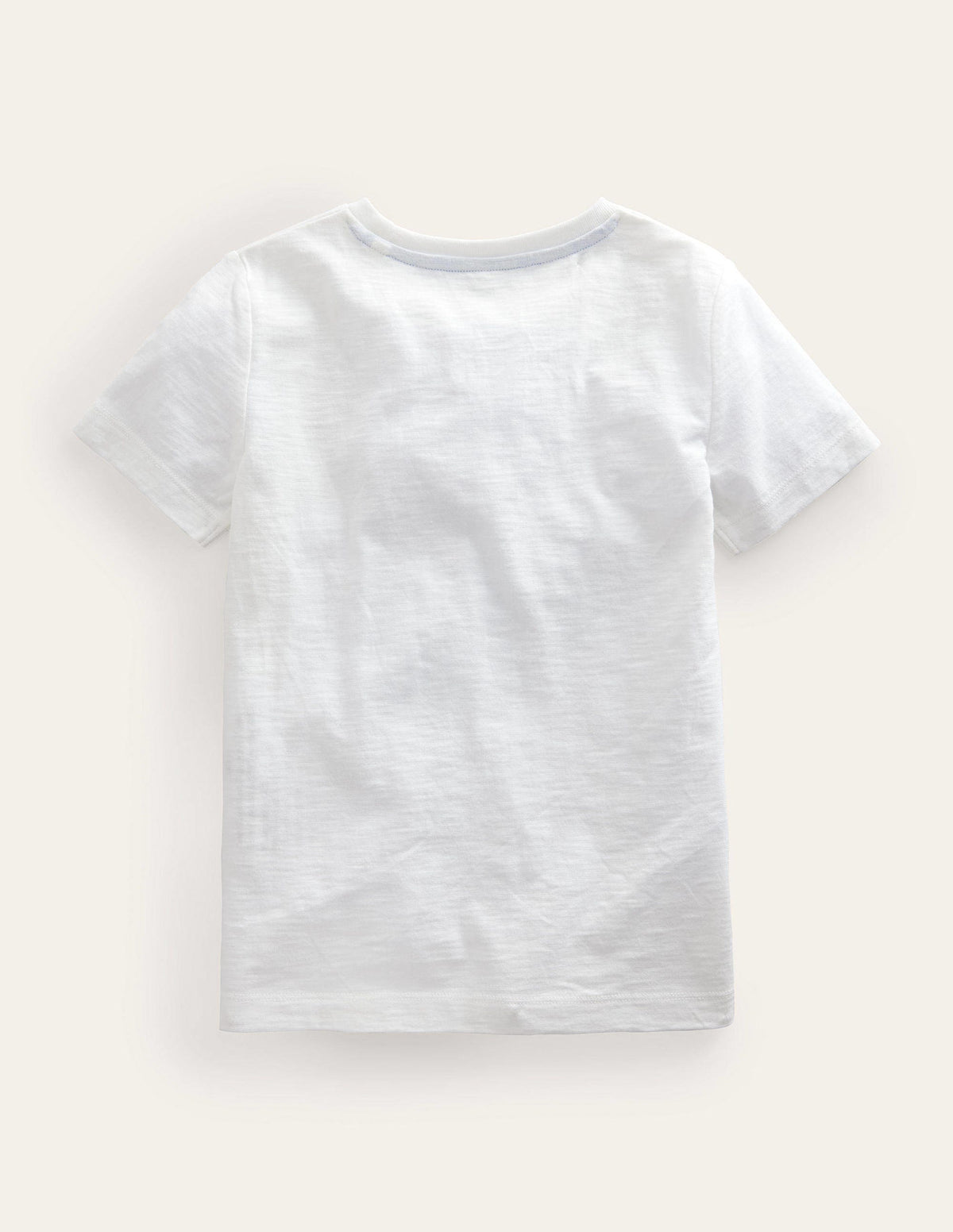 T-Shirt mit Kettenstich und Spruch-Naturweiß Hello-Motiv-2
