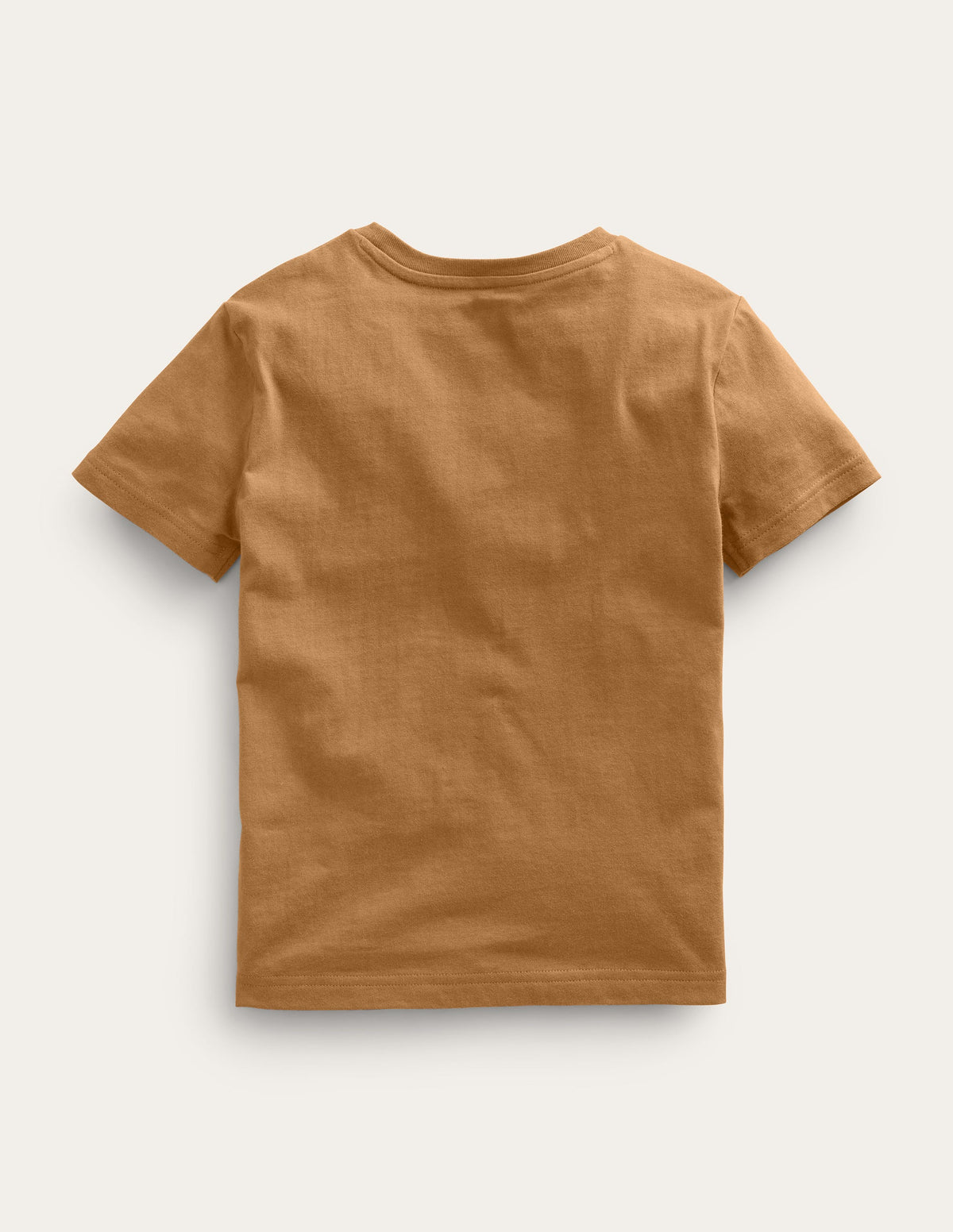 T-shirt à super surpiqûres-Marron caramel - Image 2