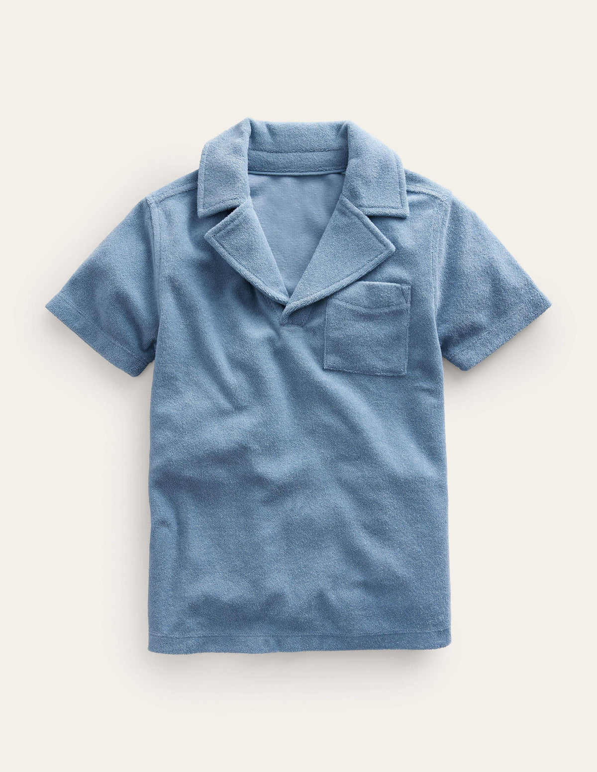 Frottee-Poloshirt-Graublau - Image 1