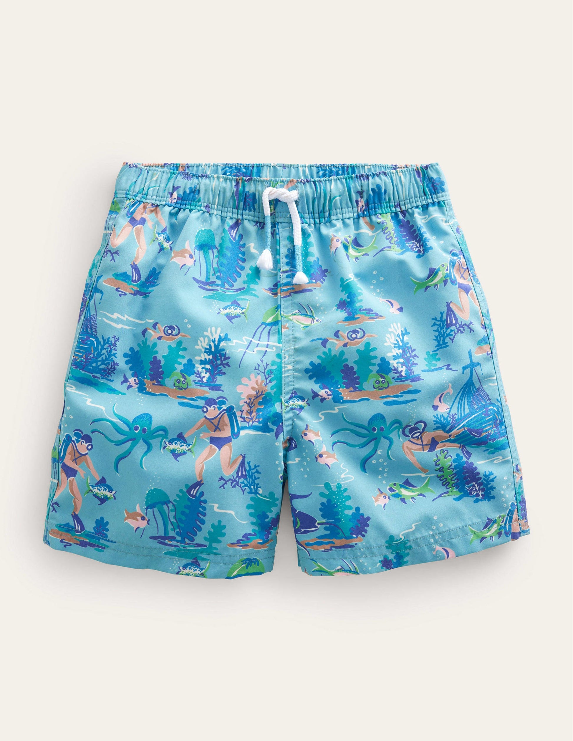 Swim Shorts-Blue Aqua Sea Divers-1