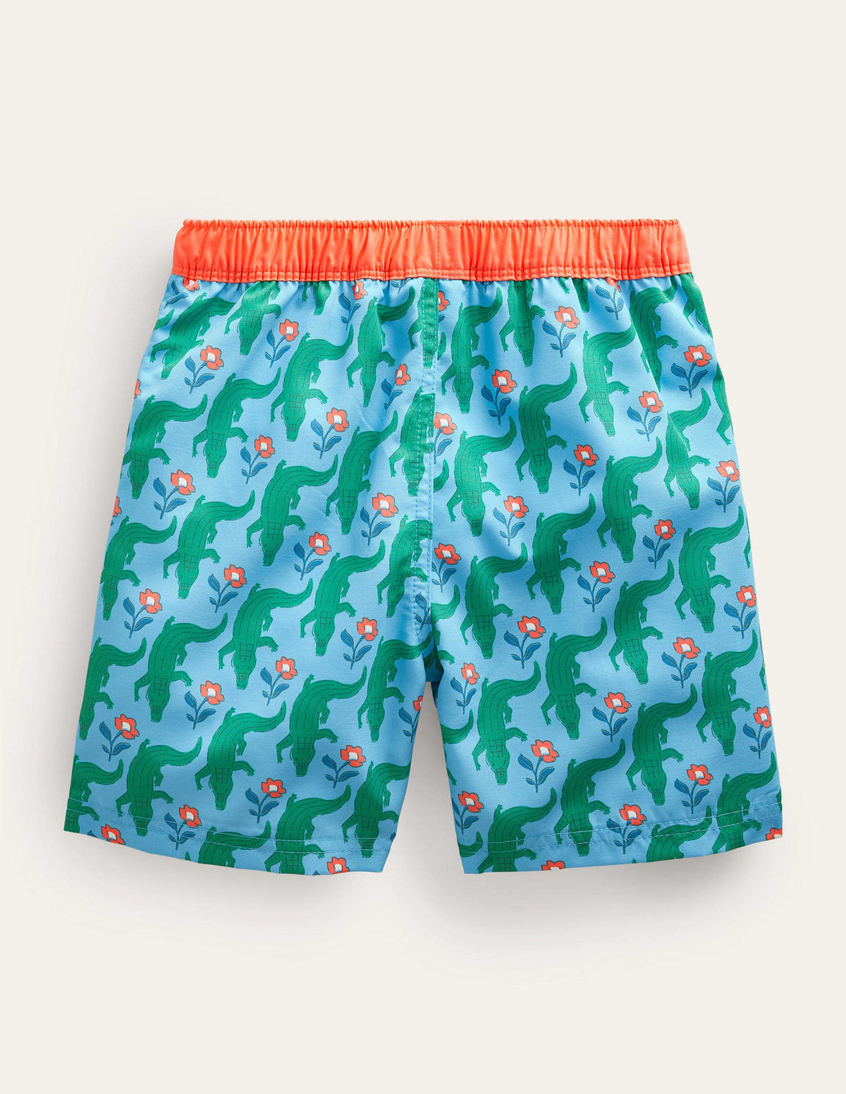 Badeshorts-Meerblau, Krokodilmuster - Image 2