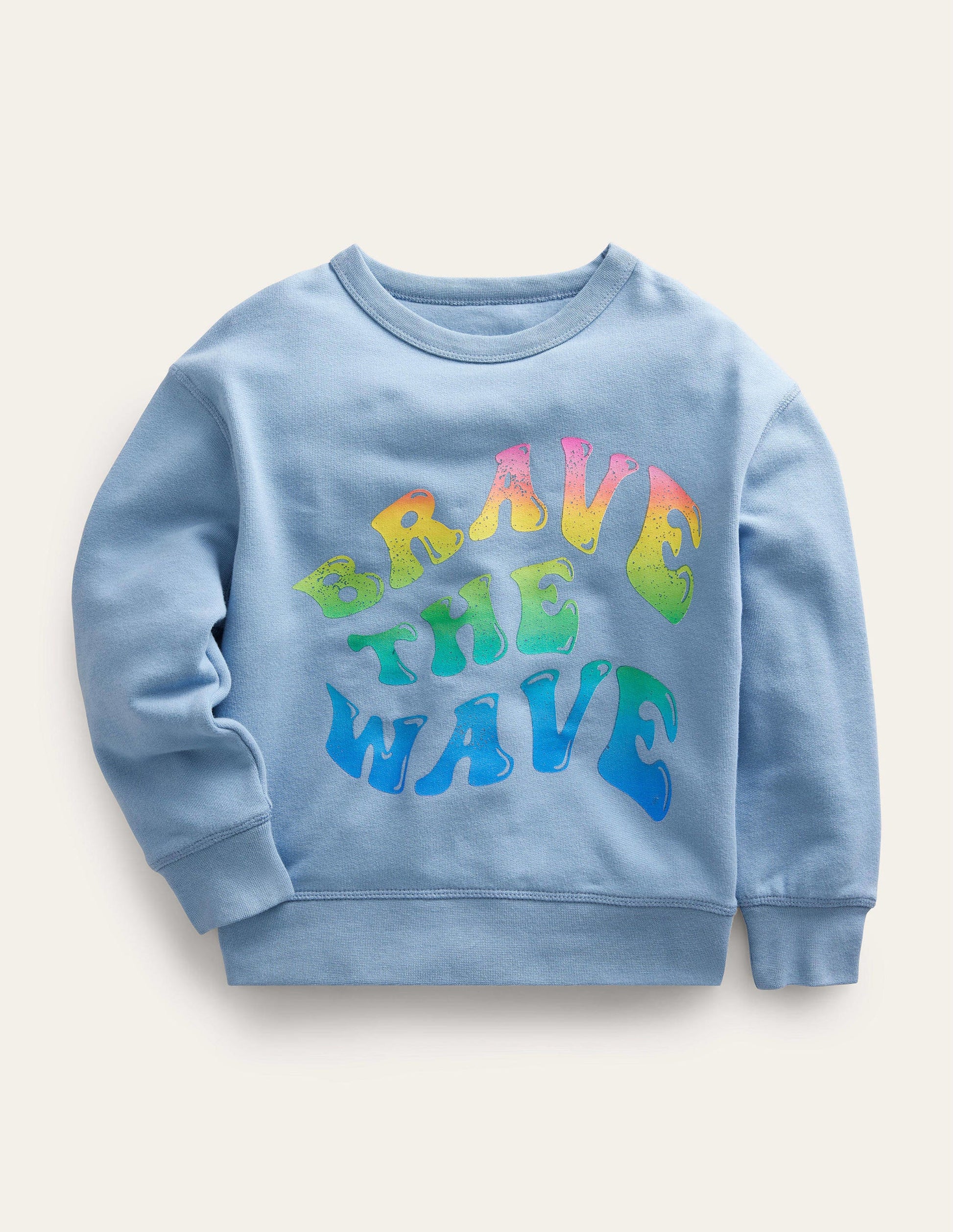 Sweatshirt mit Spruch-Graublau-1