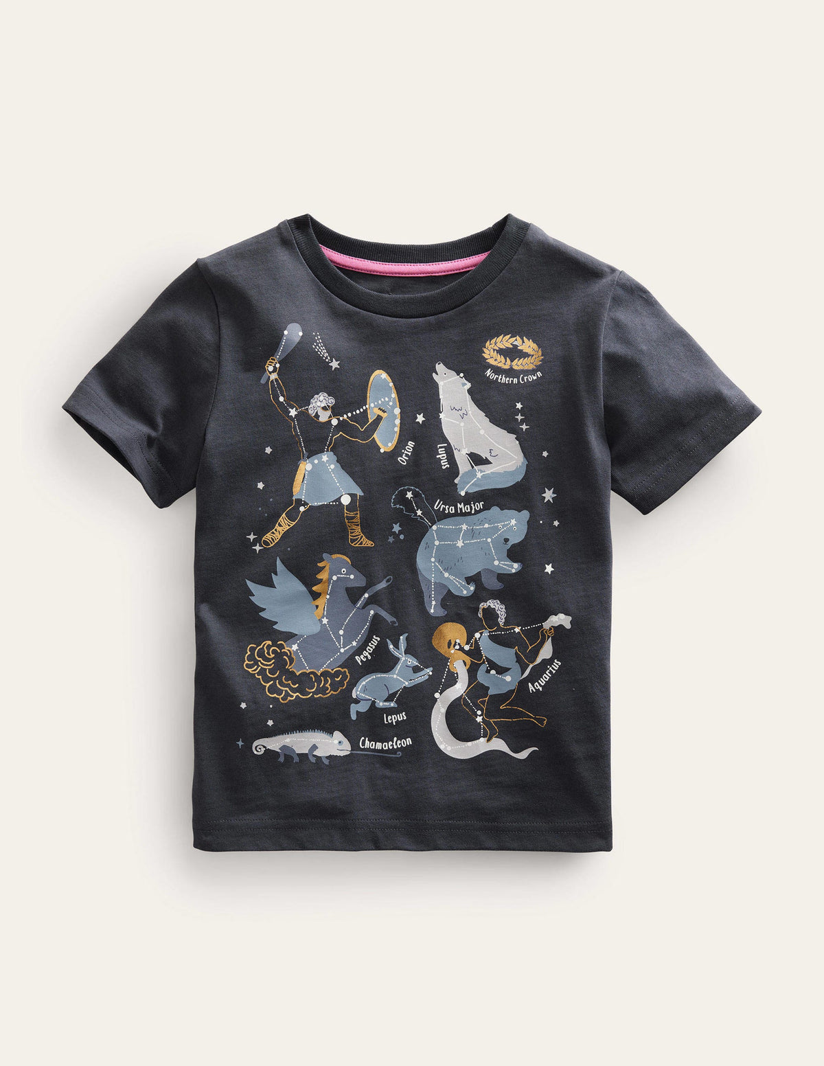 T-Shirt mit Astrologiemotiv-Antrazit, Astrologie - Image 1