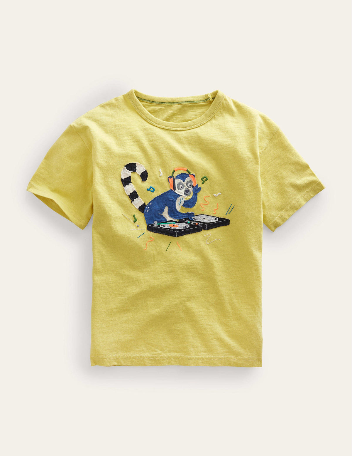 T-shirt décontracté à appliqué-Jaune bouton d'or - Image 1