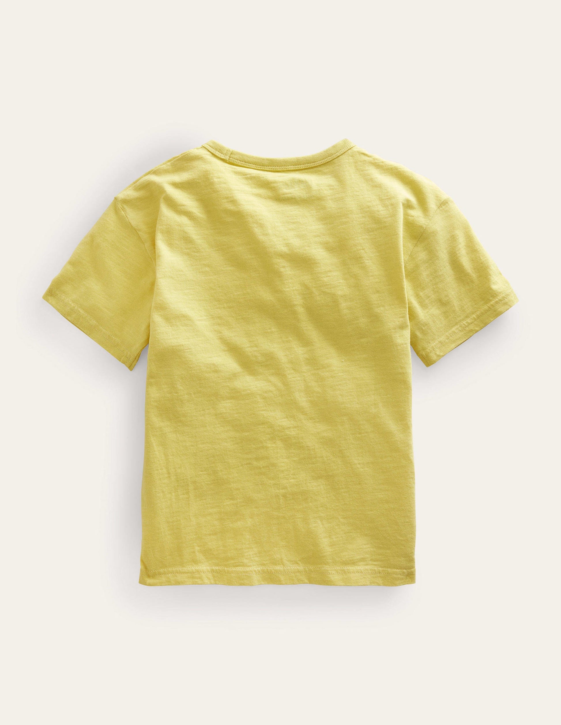 T-shirt décontracté à appliqué-Jaune bouton d'or-2