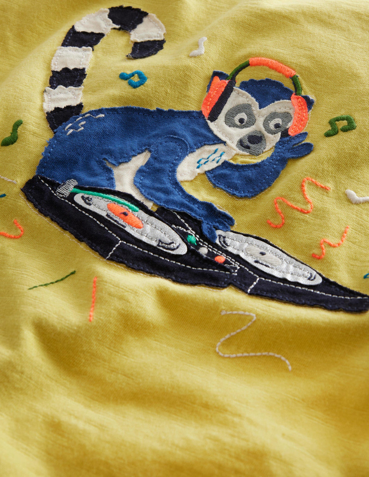T-shirt décontracté à appliqué-Jaune bouton d'or-3