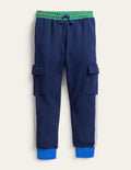 Jogginghose mit Blockfarben-Dunkles Grasgrün/Schuluniform-Navy